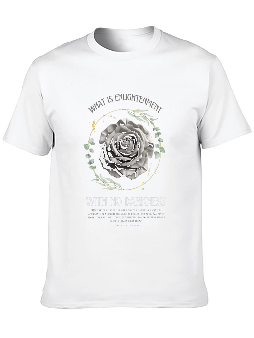 Enlightenment Rose Graphic Tee - Unisex Black T-Shirt