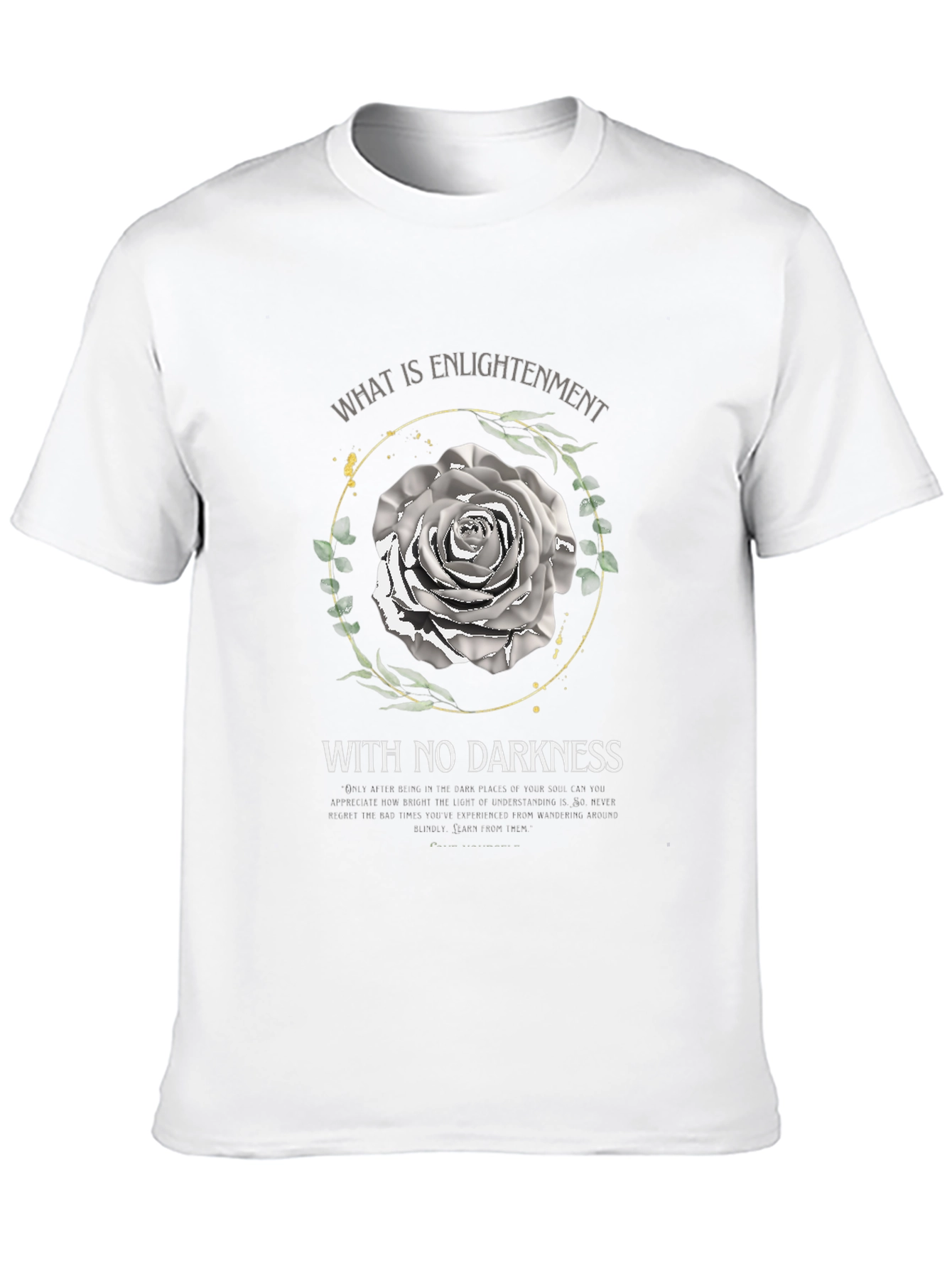 Enlightenment Rose Graphic Tee - Unisex Black T-Shirt