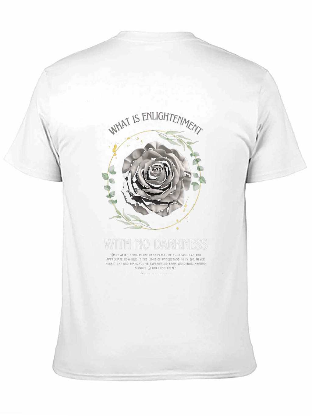 Enlightenment Rose Graphic Tee - Unisex Black T-Shirt