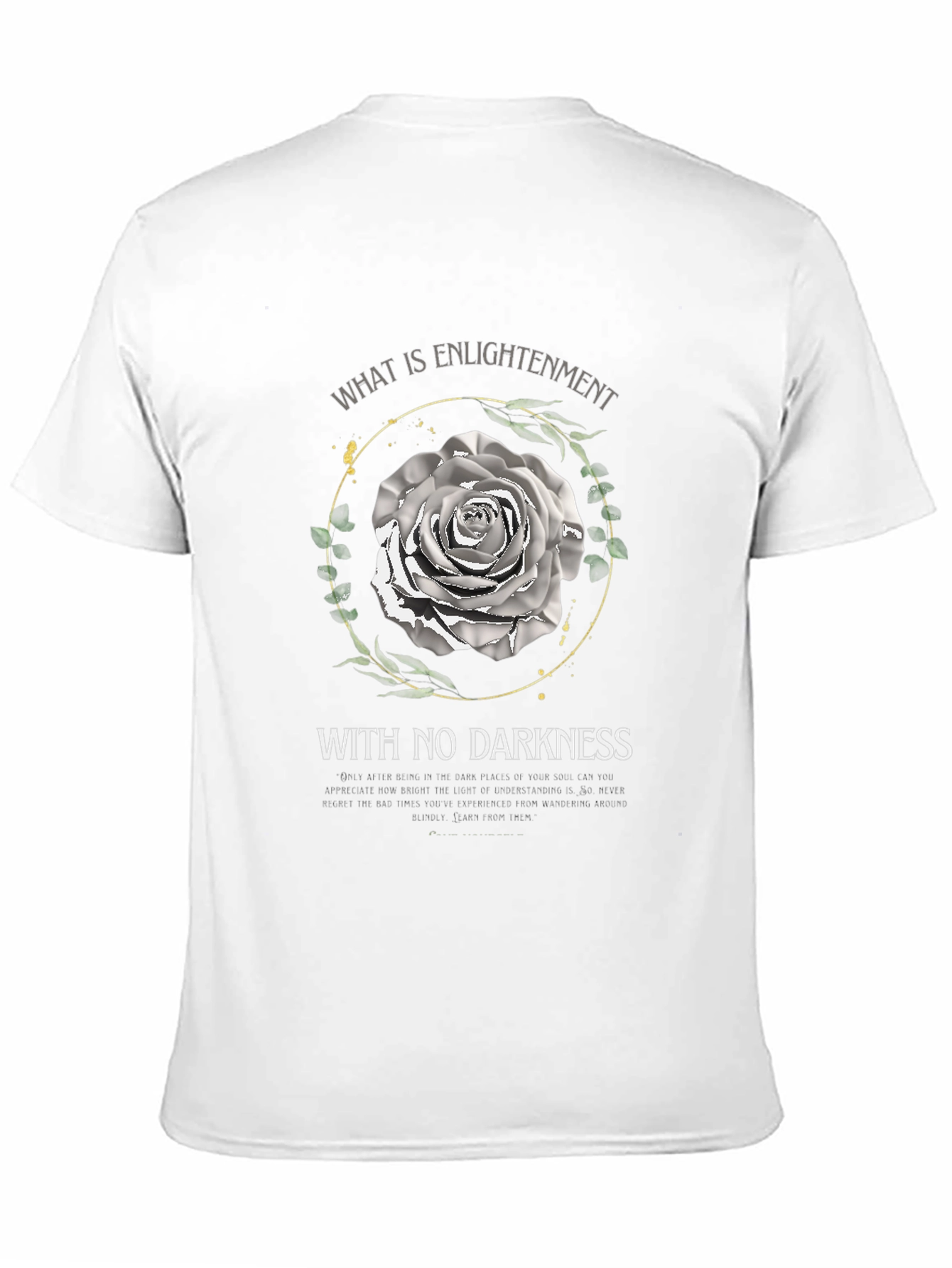 Enlightenment Rose Graphic Tee - Unisex Black T-Shirt