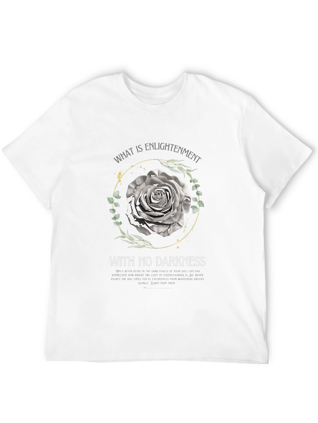 Enlightenment Rose Graphic Tee - Unisex Black T-Shirt
