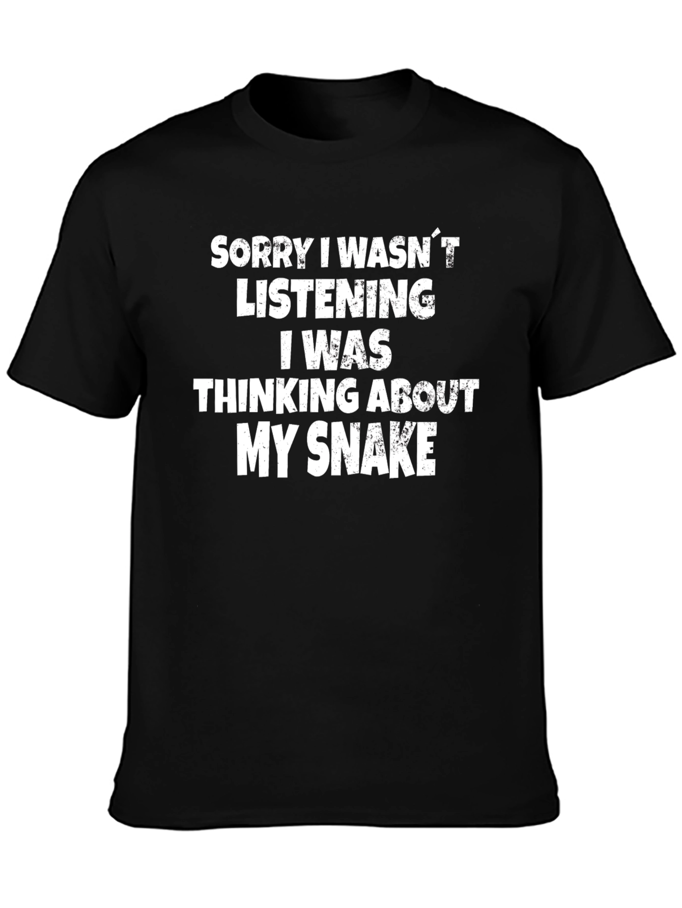 Snake Lover Graphic Tee - Thinking About My Snake T-Shirt