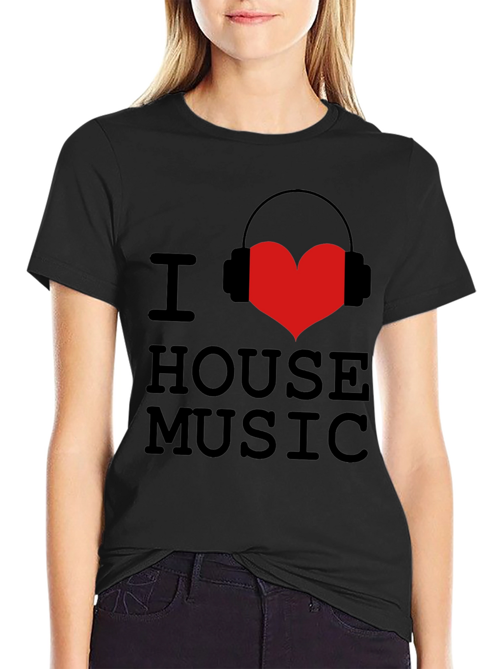 I Love House Music Graphic Tee