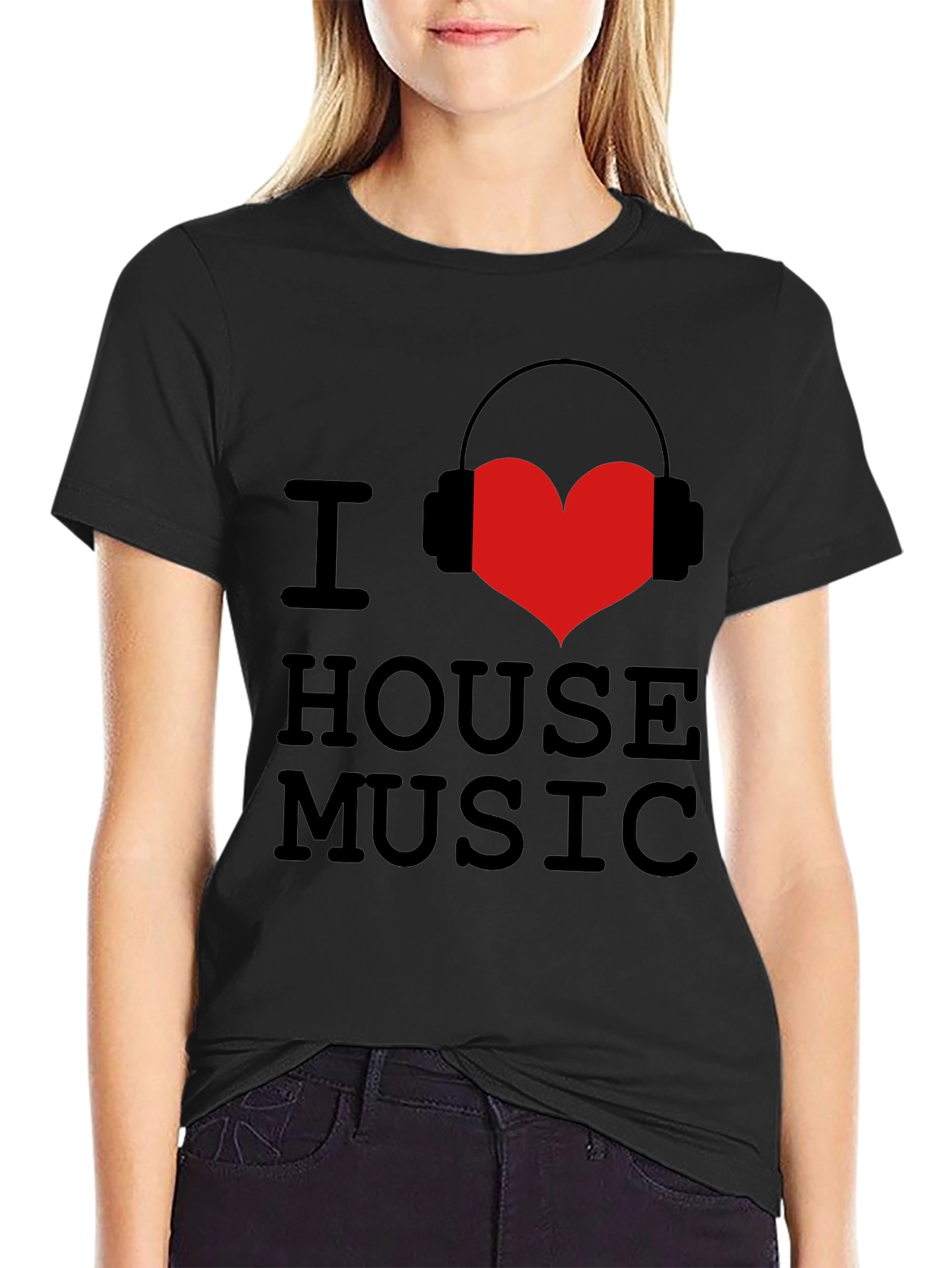 I Love House Music Graphic Tee