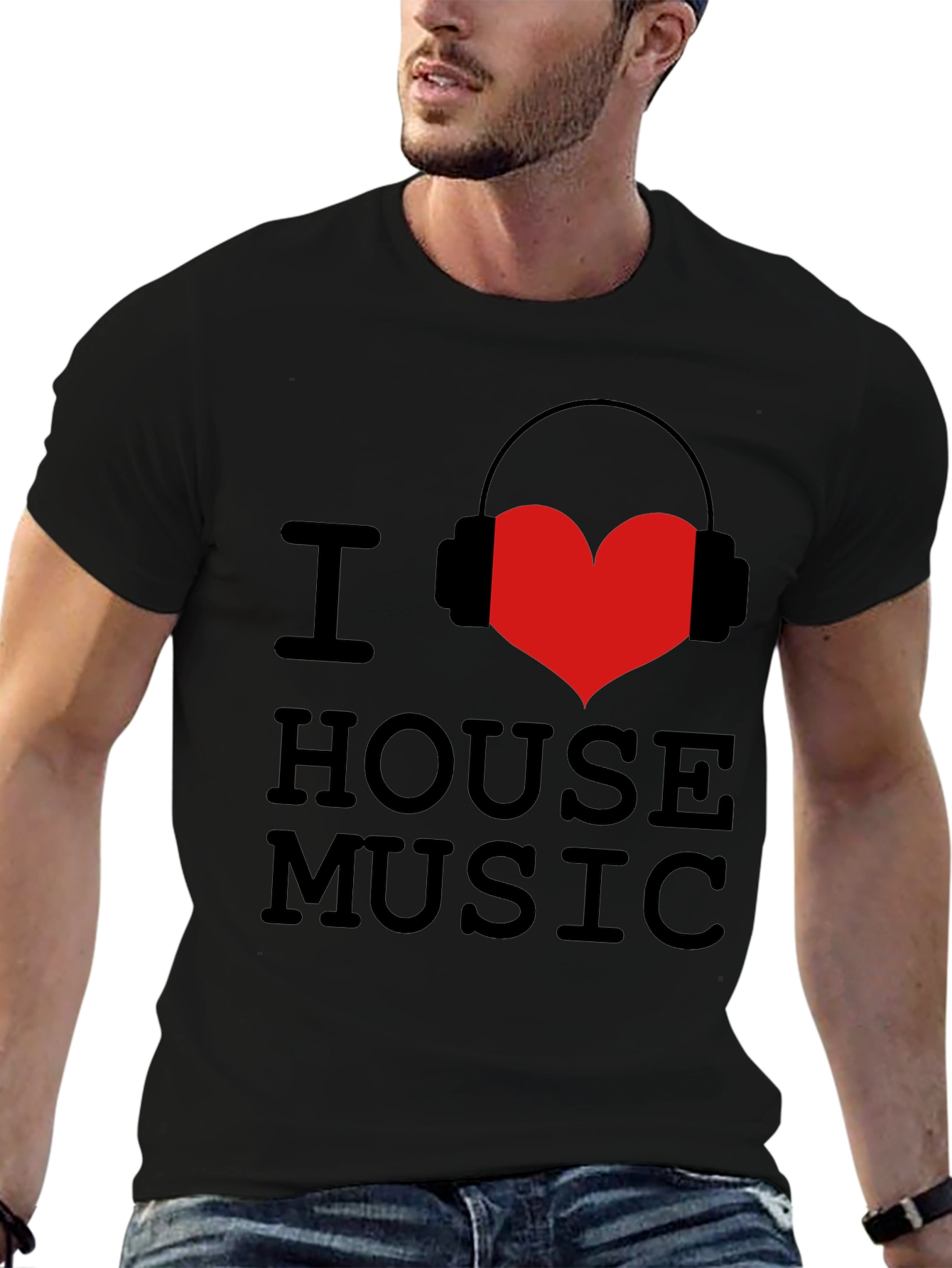 I Love House Music Graphic Tee