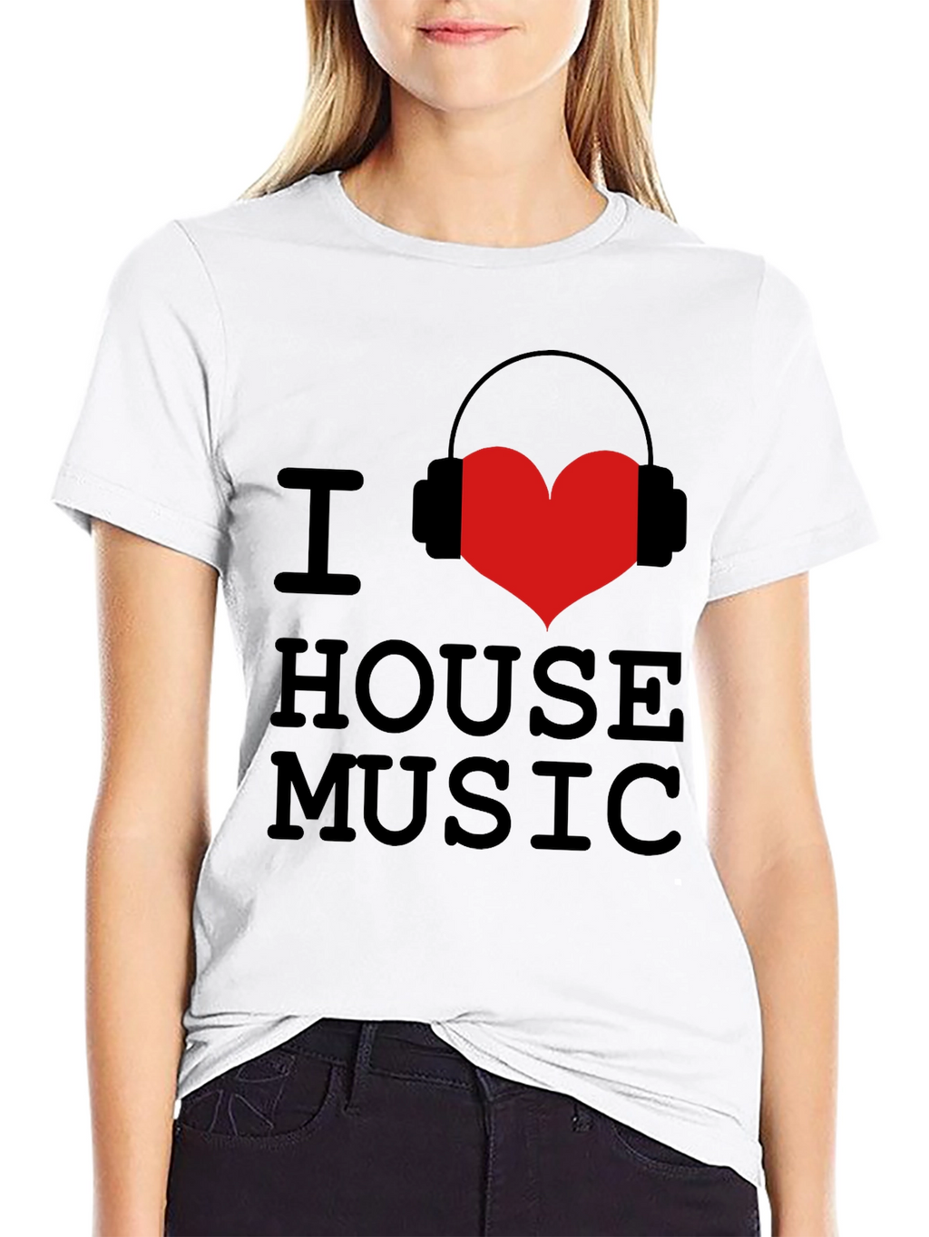 I Love House Music Graphic Tee