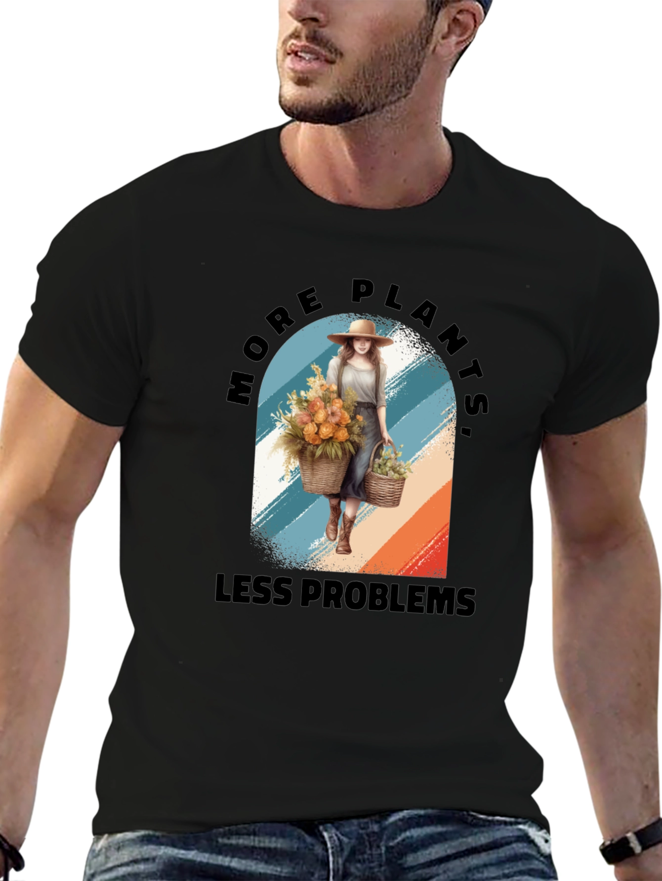 More Plants Less Problems Graphic T-Shirt