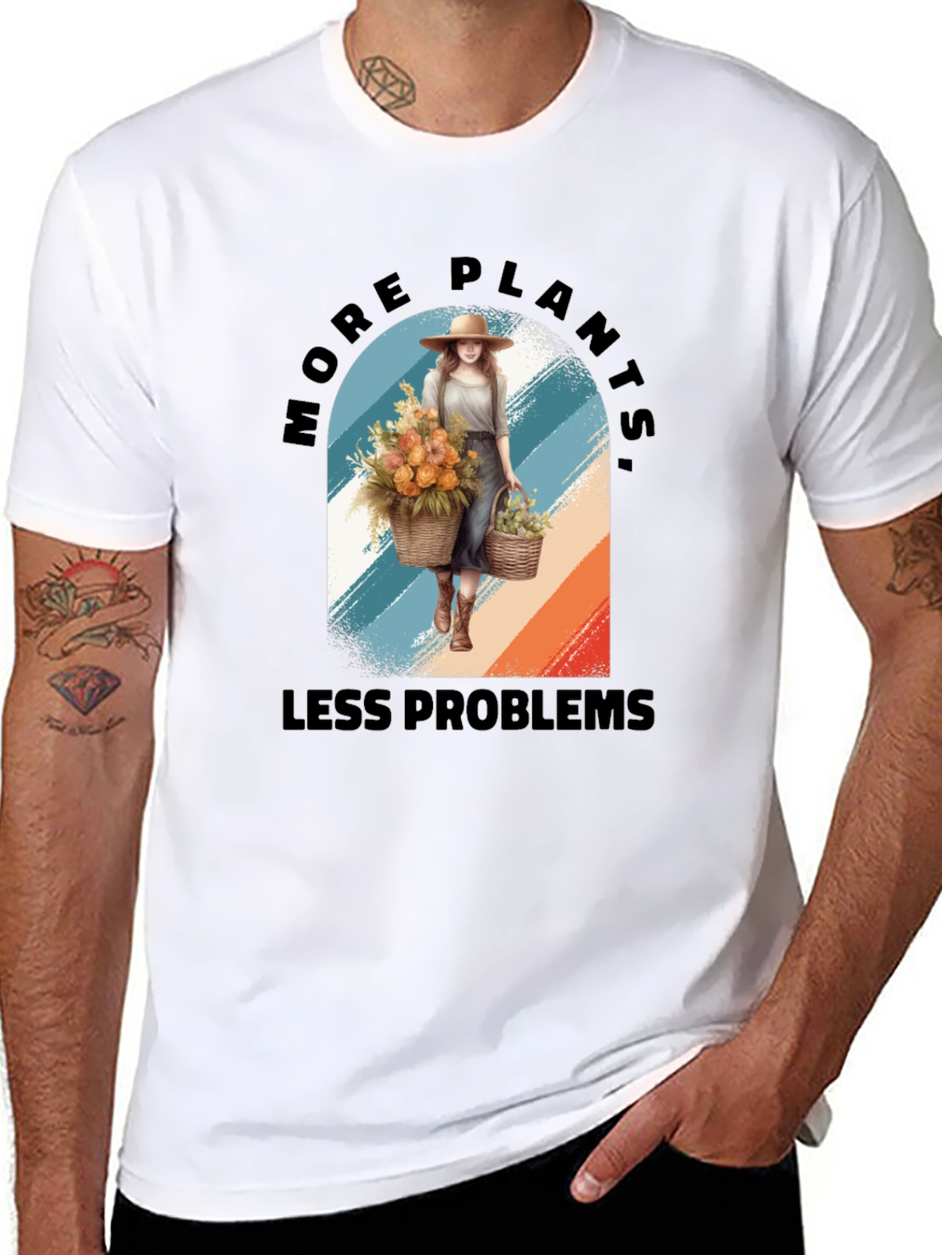 More Plants Less Problems Graphic T-Shirt