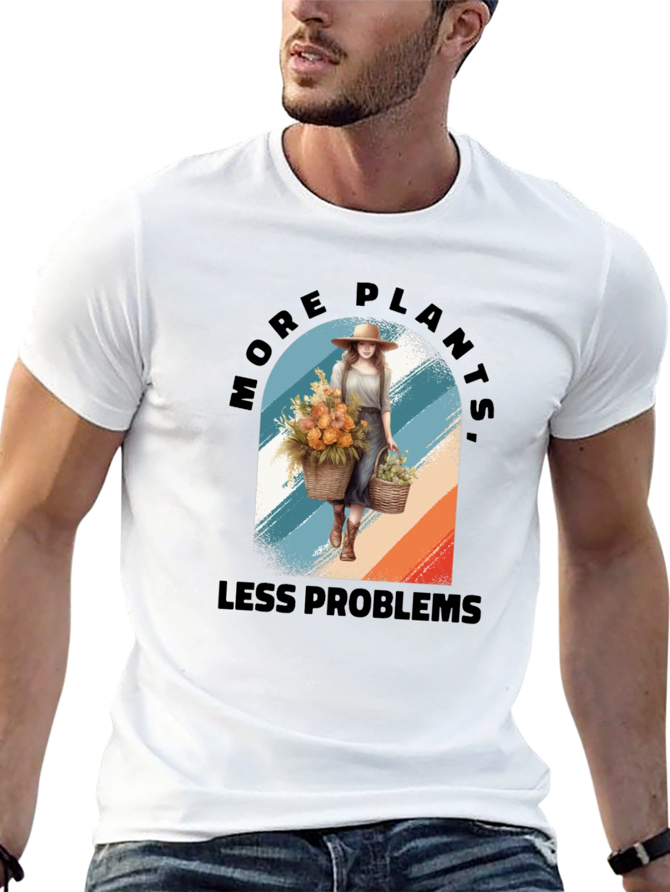 More Plants Less Problems Graphic T-Shirt