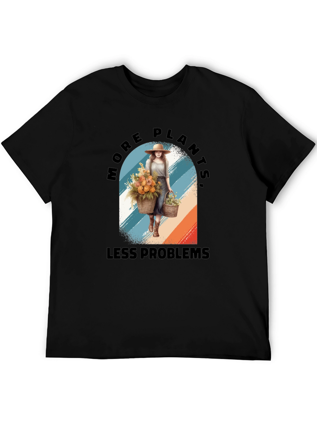 More Plants Less Problems Graphic T-Shirt