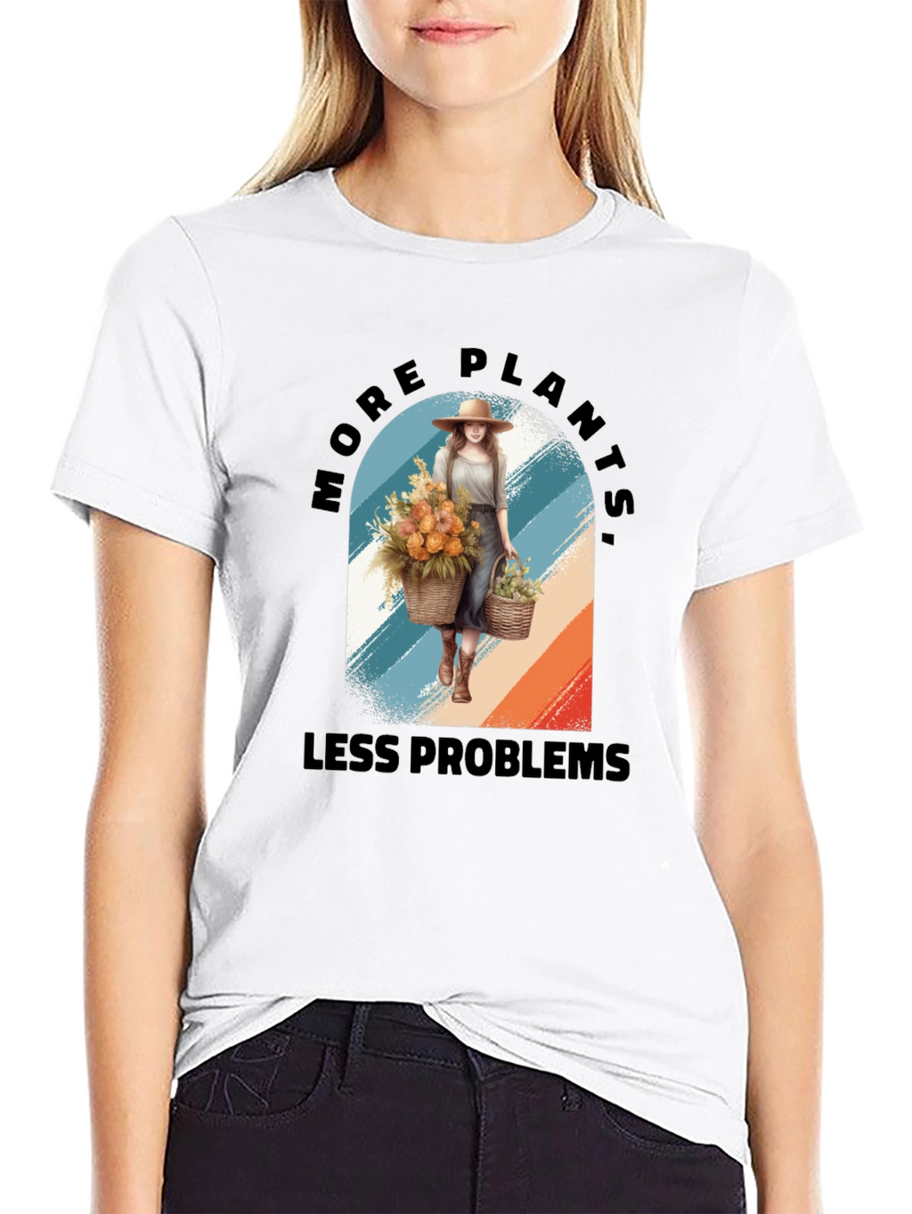 More Plants Less Problems Graphic T-Shirt