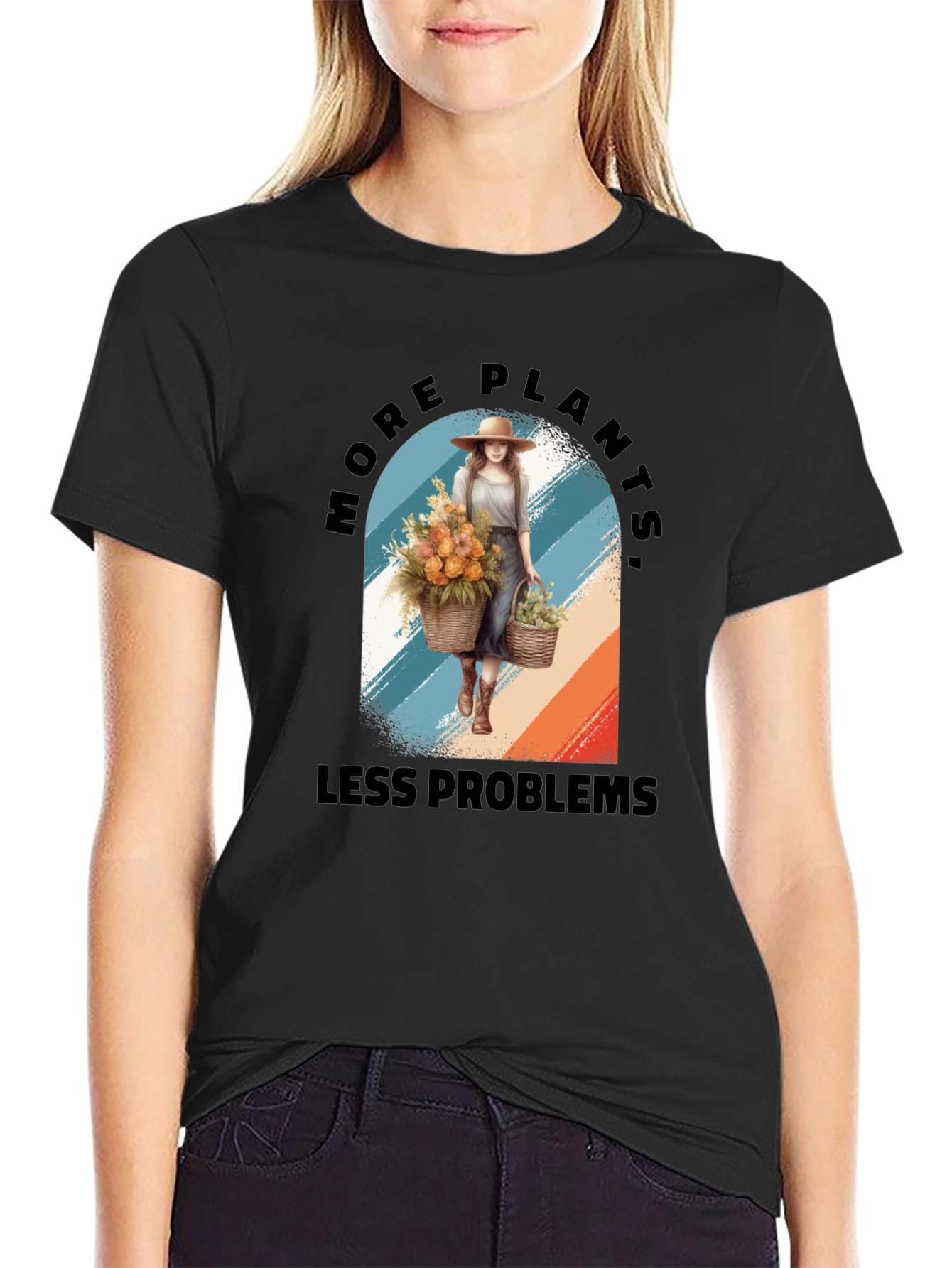 More Plants Less Problems Graphic T-Shirt