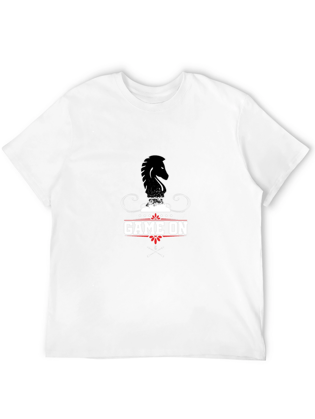 Game On Chess Knight Graphic Black T-Shirt
