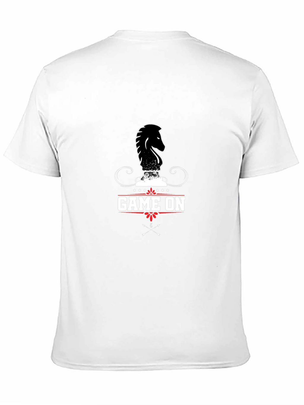 Game On Chess Knight Graphic Black T-Shirt