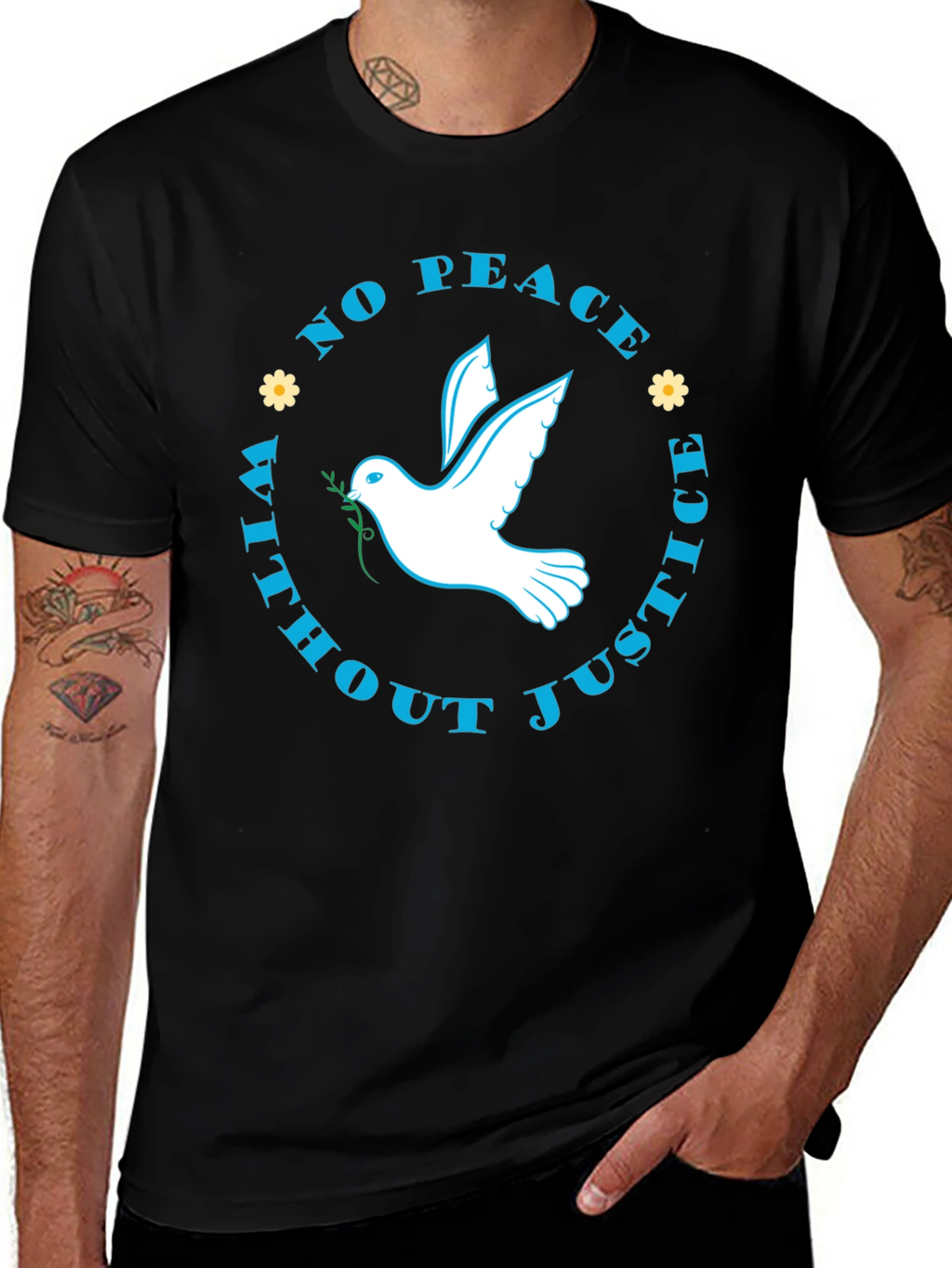Peace & Justice Dove Graphic T-Shirt