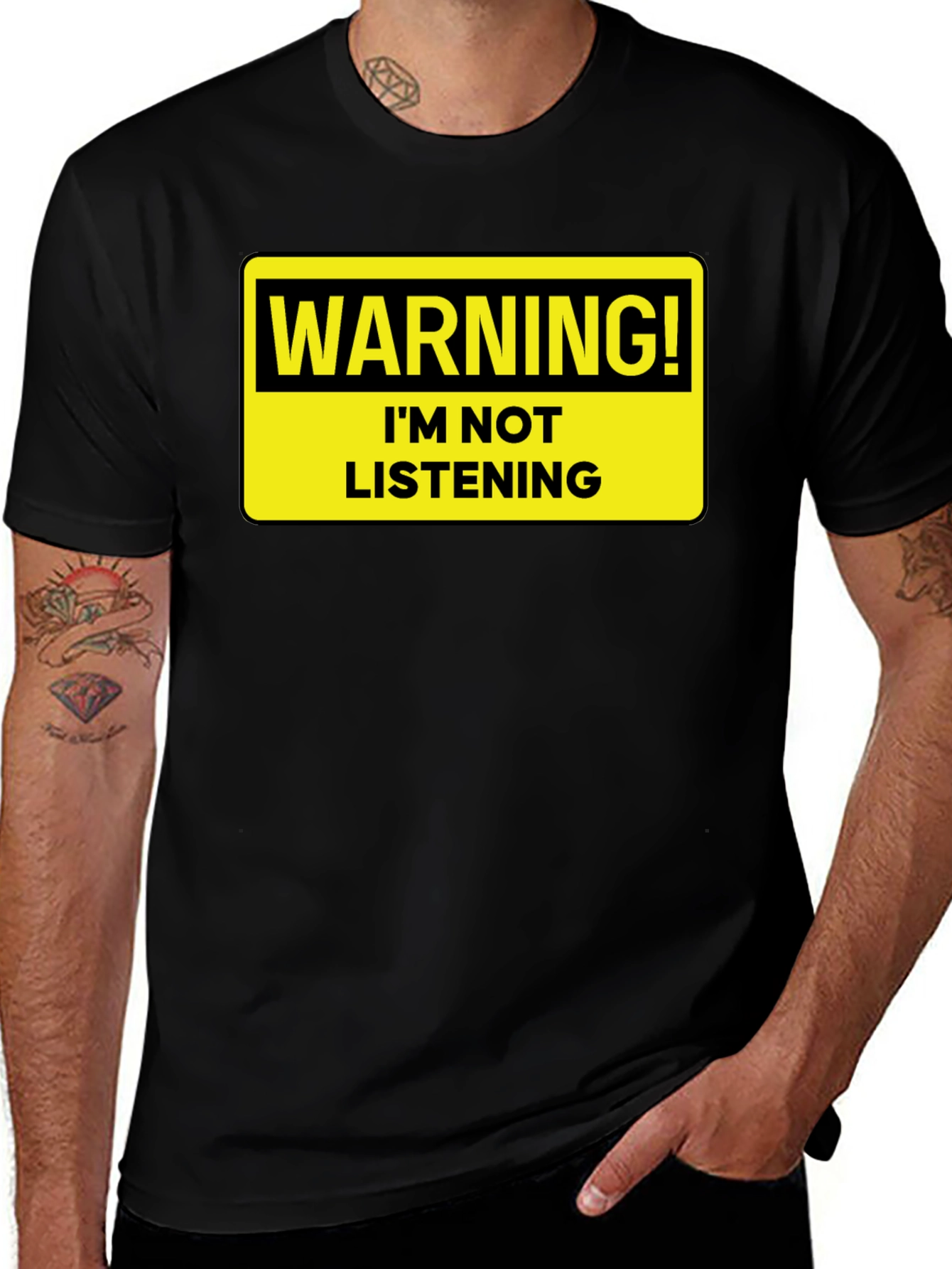 Warning: Im Not Listening T-Shirt - Bold Statement Tee