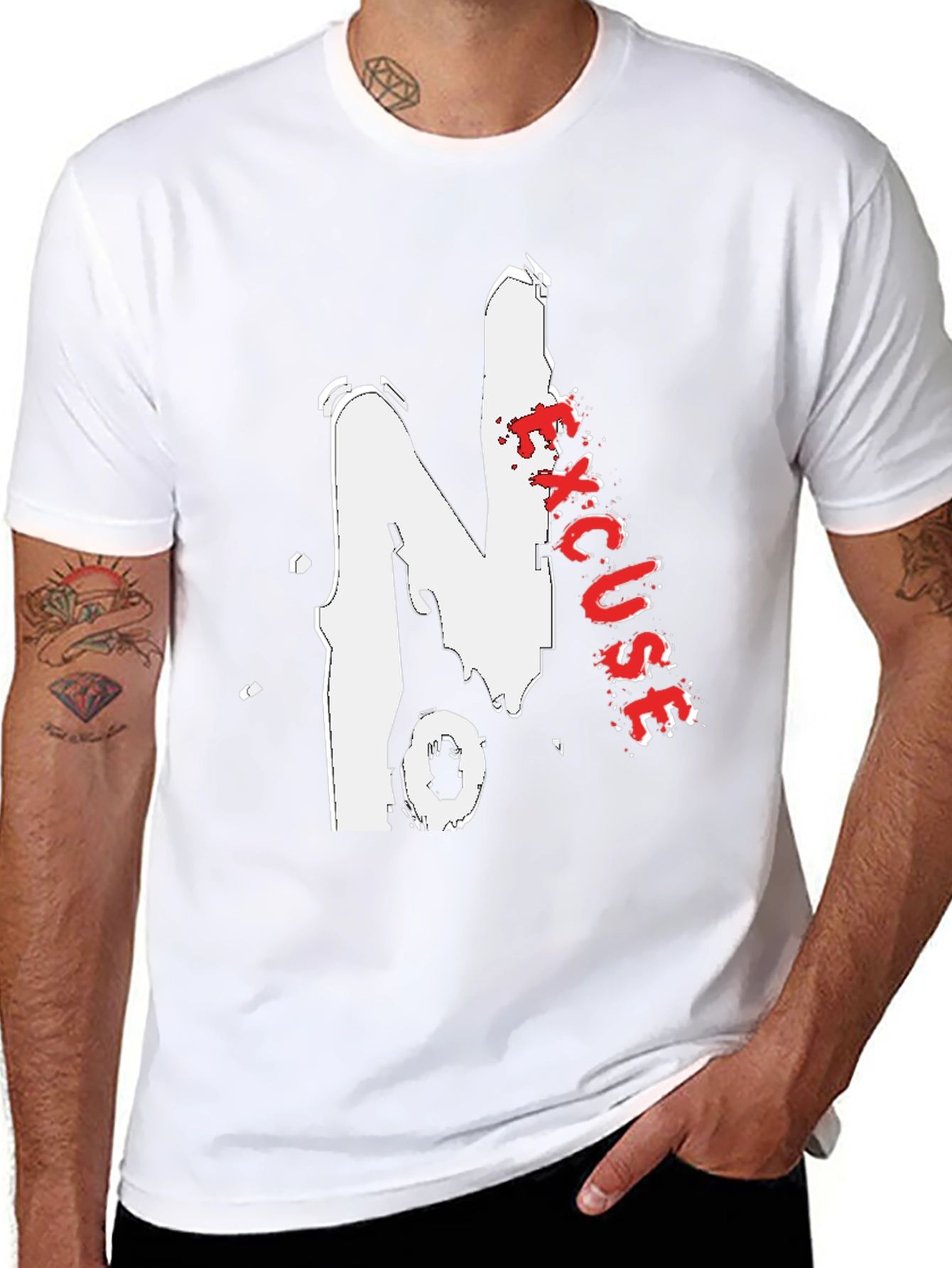 No Excuses Graphic Tee - Bold Streetwear Style