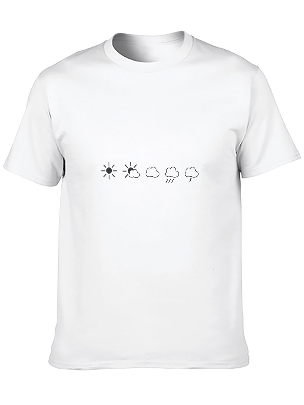 Weather Pattern Graphic Black Tee
