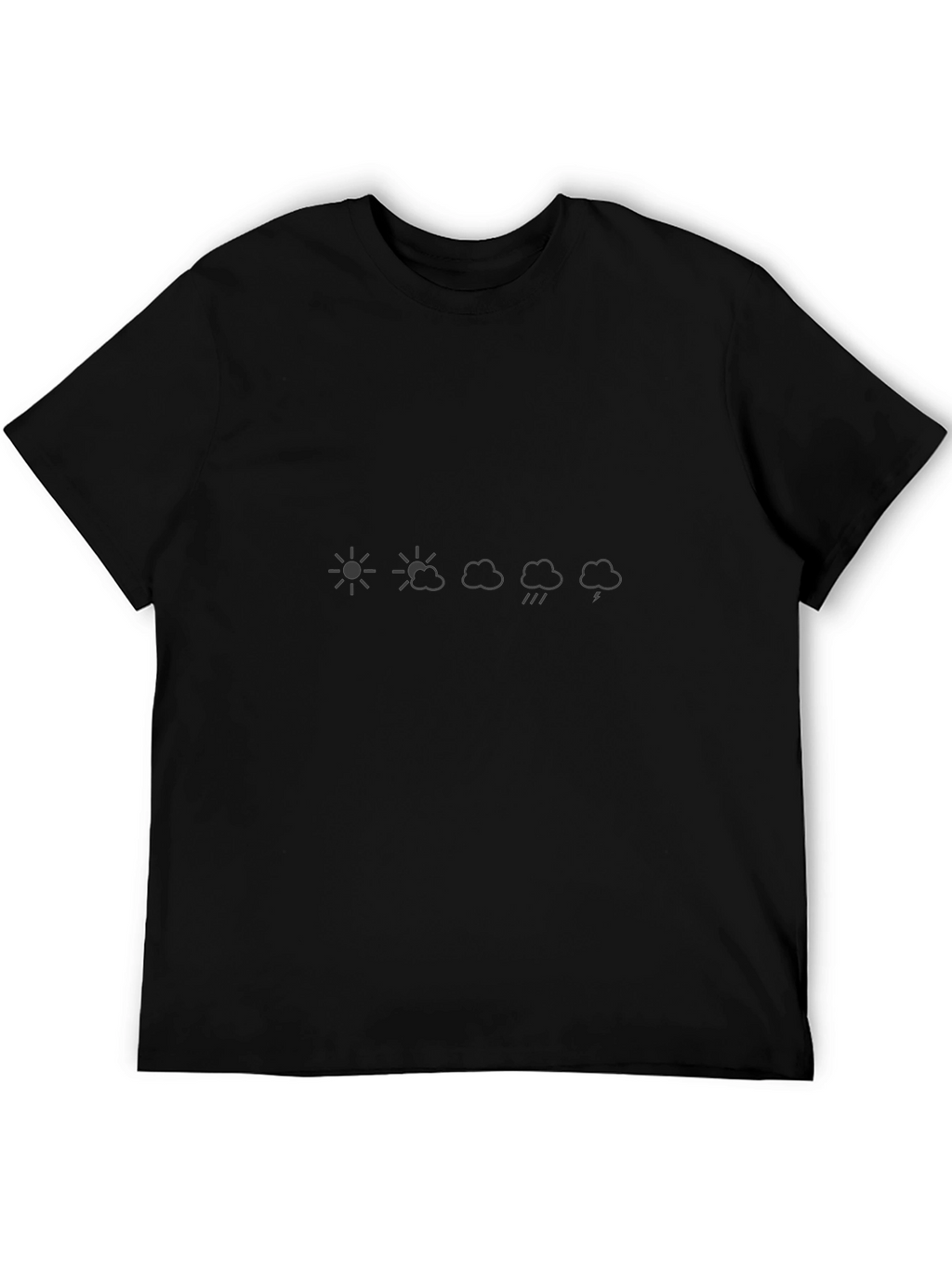 Weather Pattern Graphic Black Tee