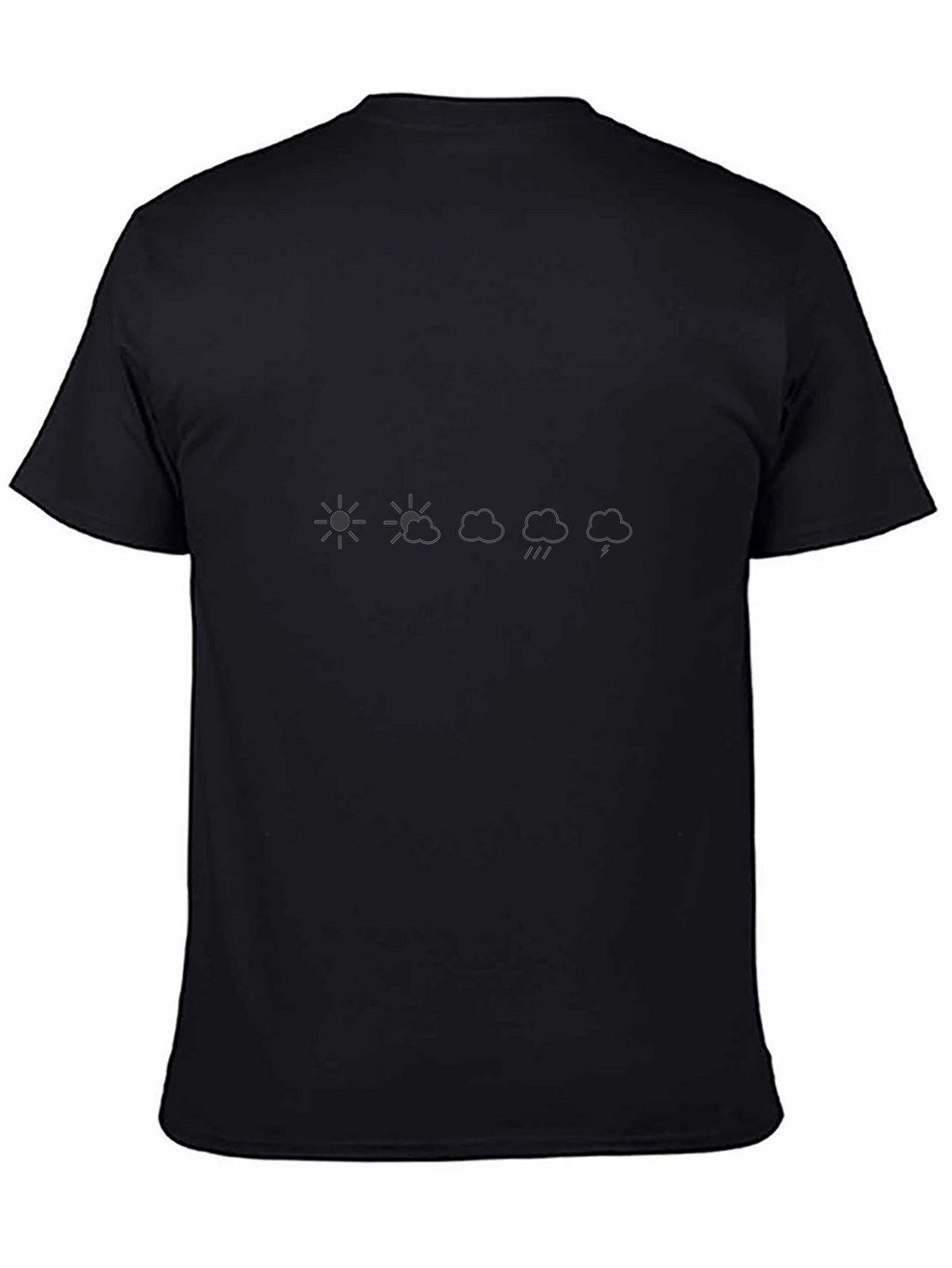 Weather Pattern Graphic Black Tee
