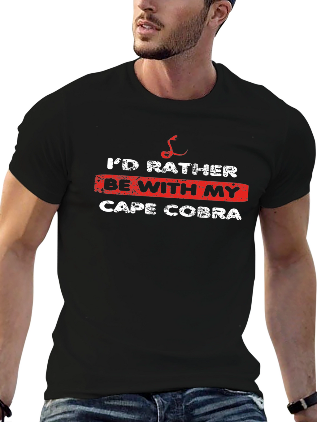 Cape Cobra T-Shirt - Id Rather Be With My