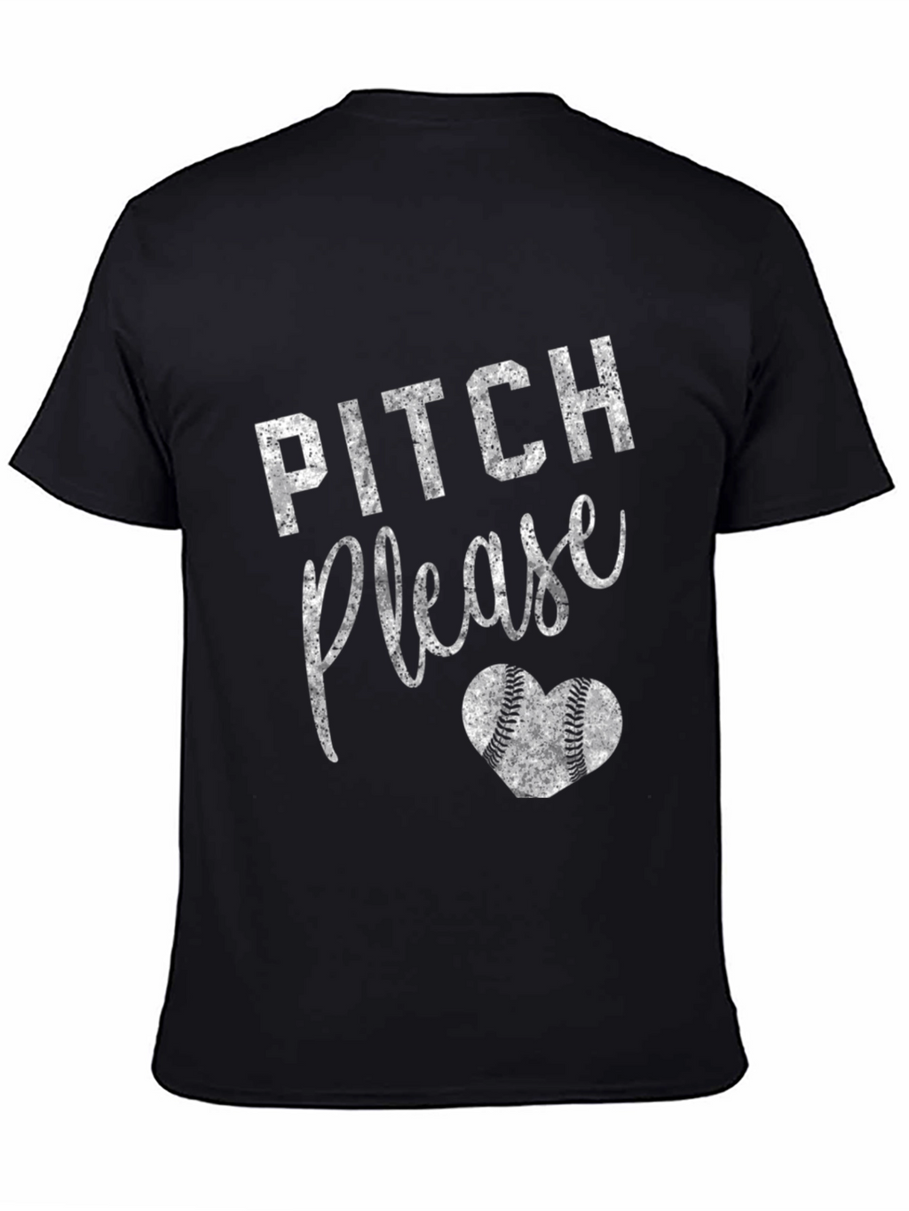 Pitch Please Baseball Heart Graphic Tee
