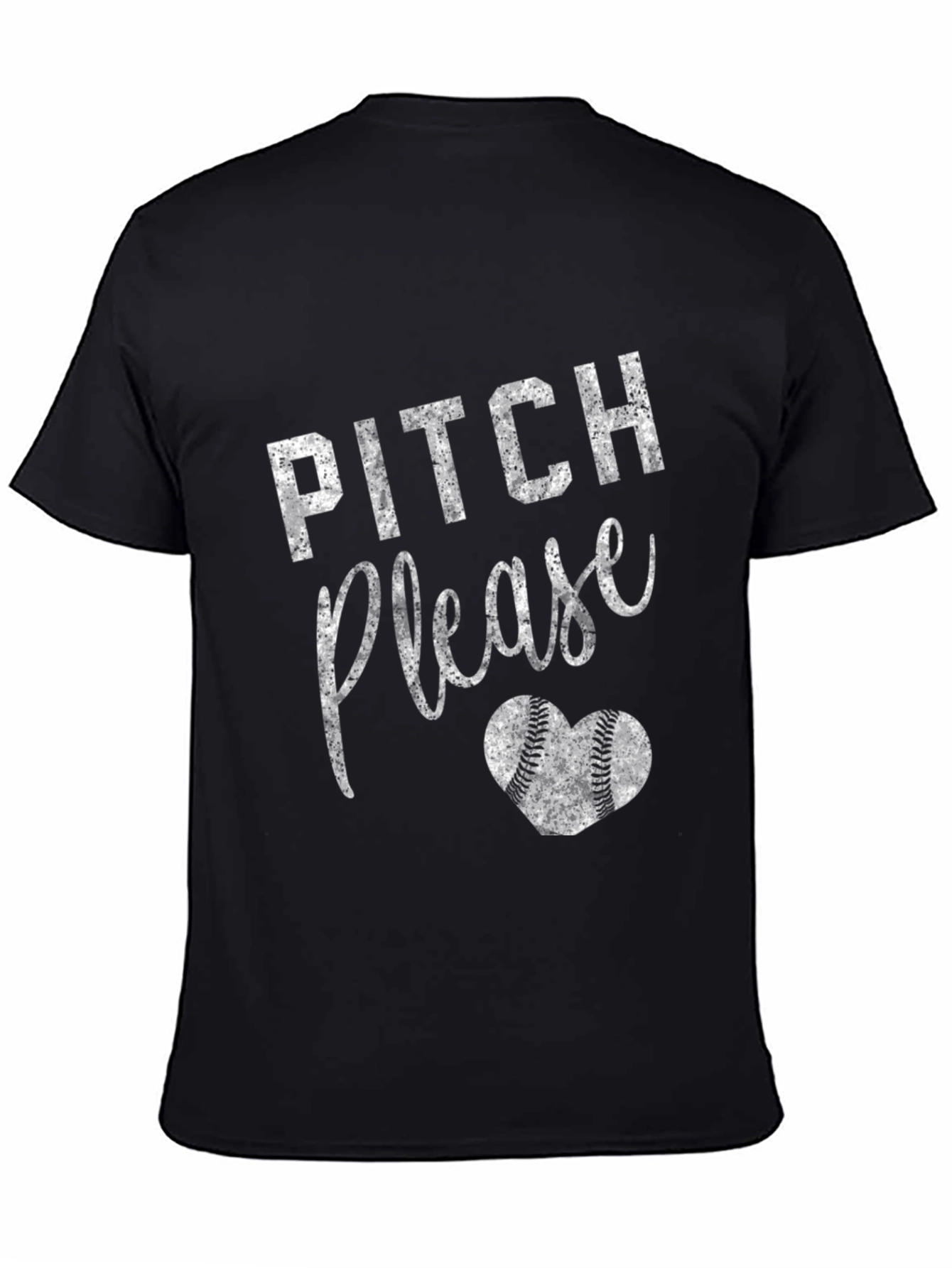 Pitch Please Baseball Heart Graphic Tee