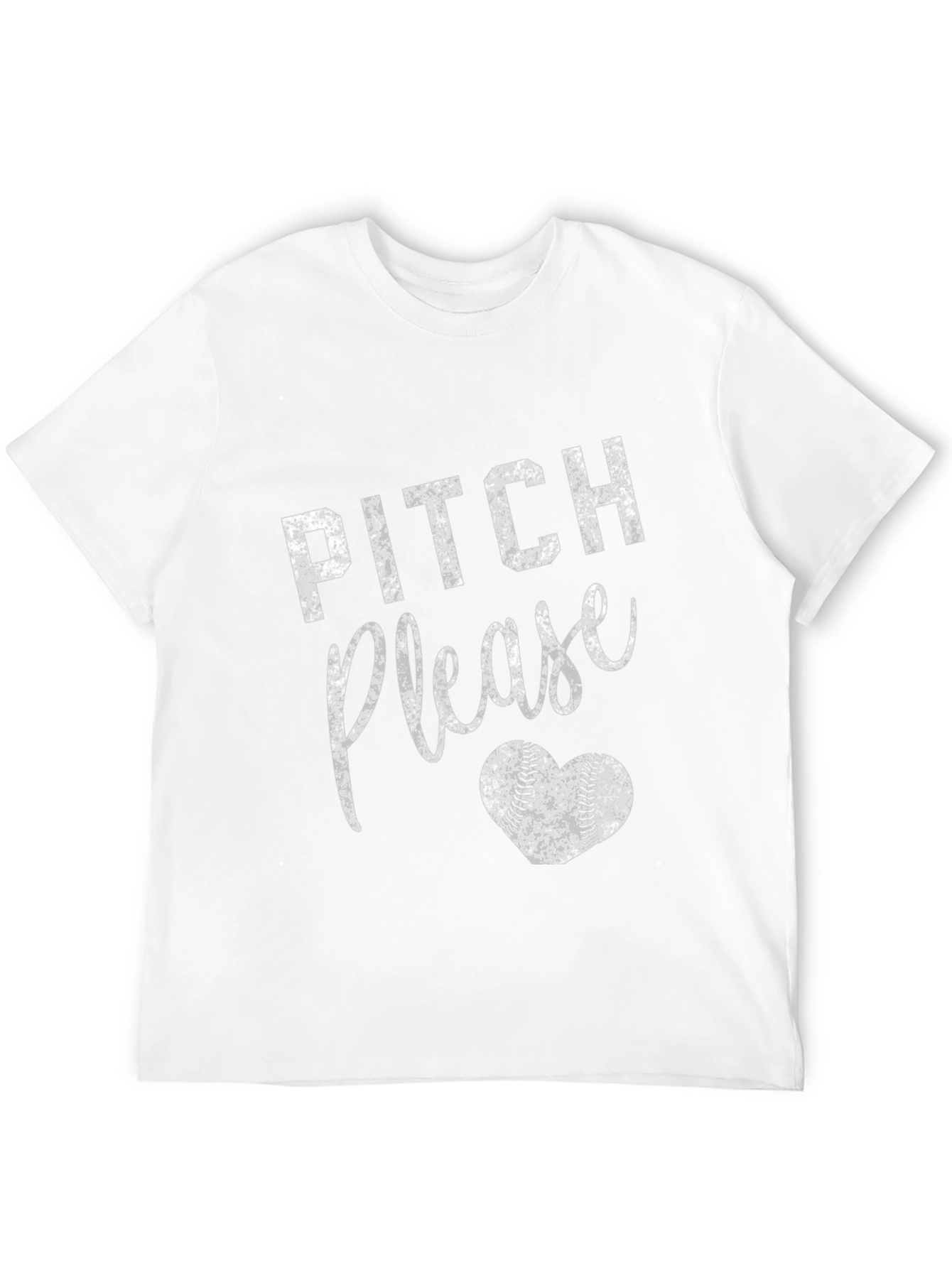 Pitch Please Baseball Heart Graphic Tee