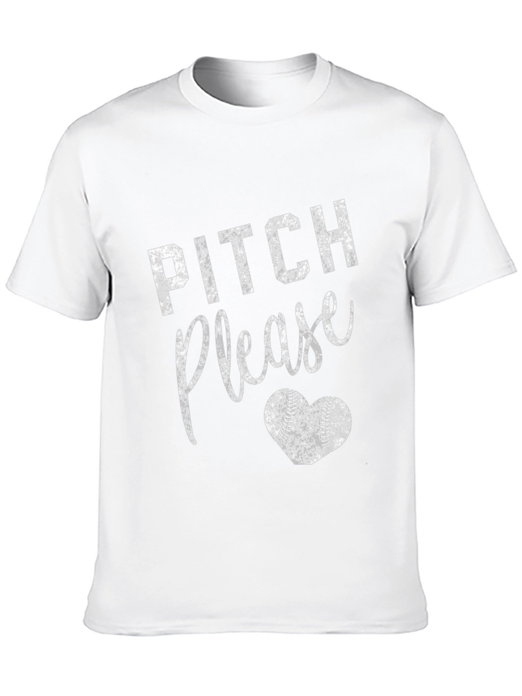 Pitch Please Baseball Heart Graphic Tee