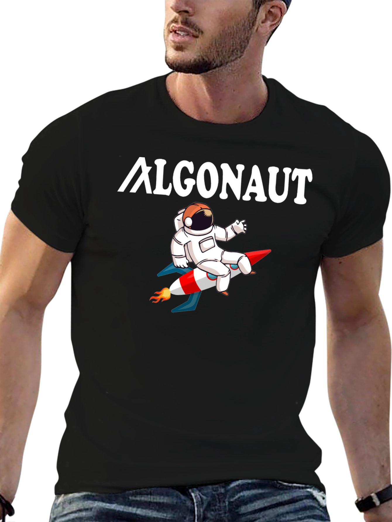 Algonaut Astronaut Rocket Graphic T-Shirt