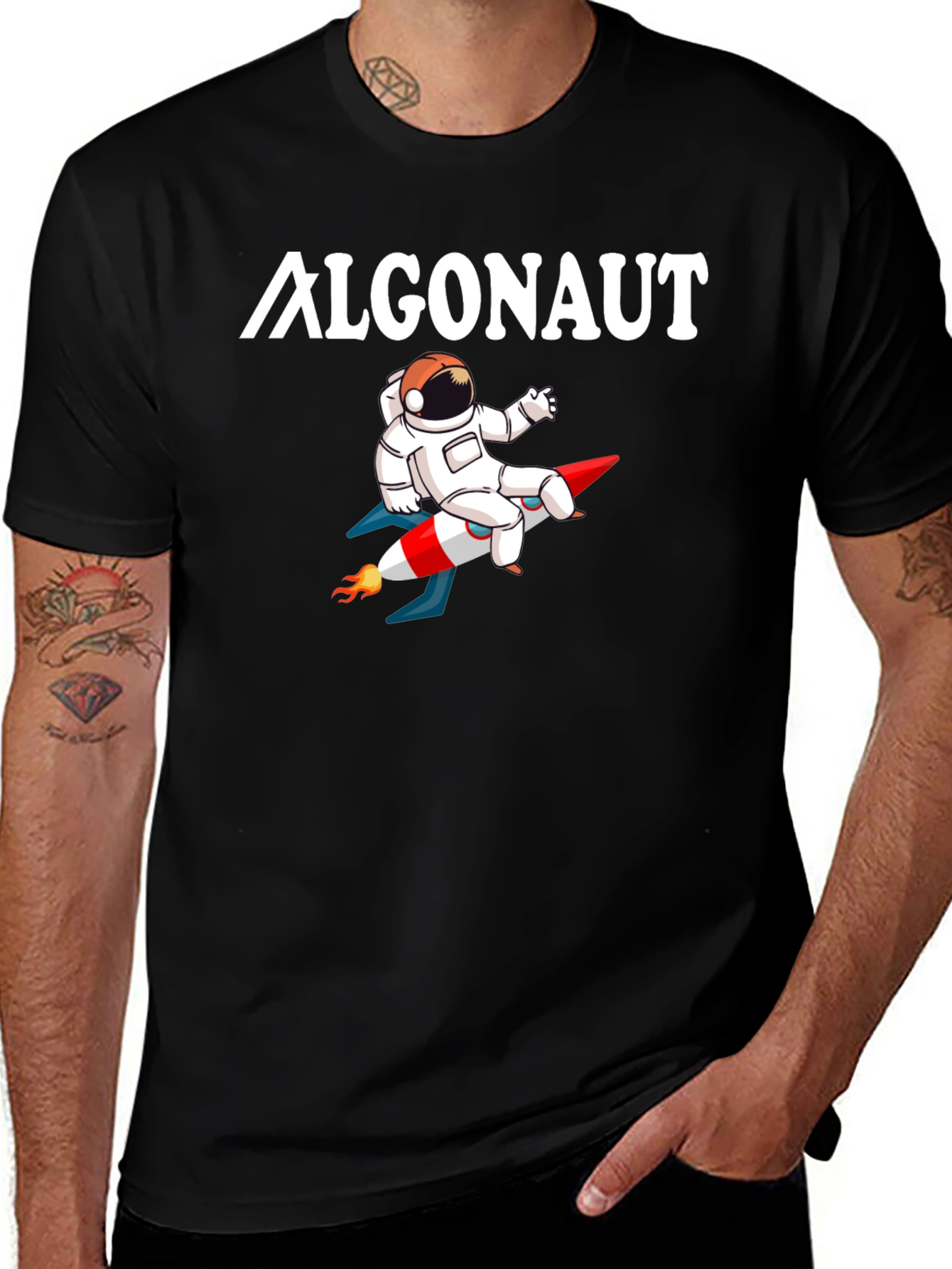 Algonaut Astronaut Rocket Graphic T-Shirt