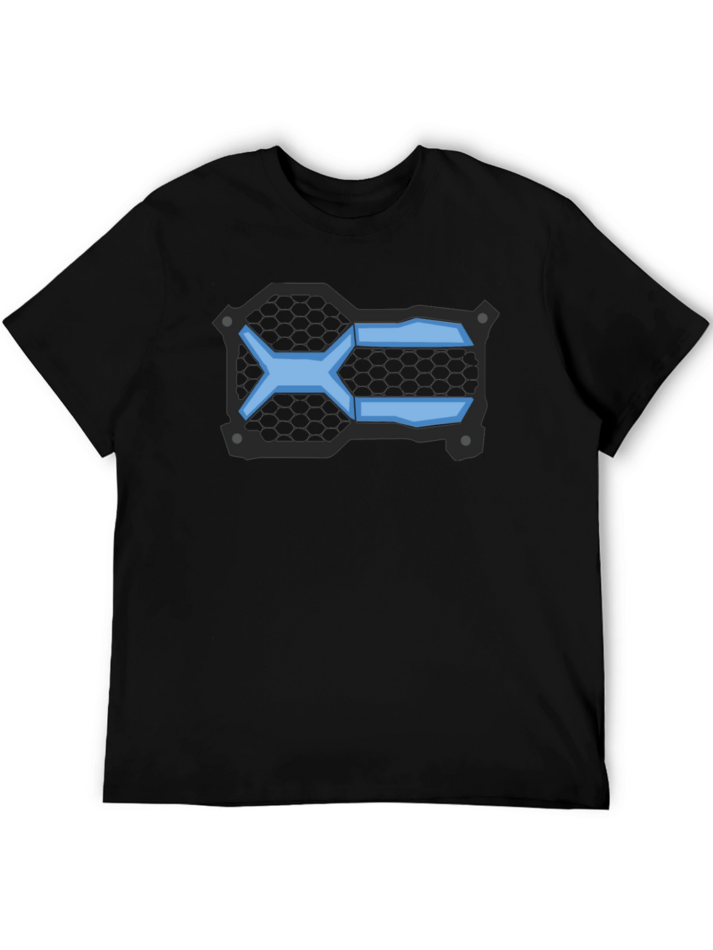 Geometric Blue Graphic T-Shirt