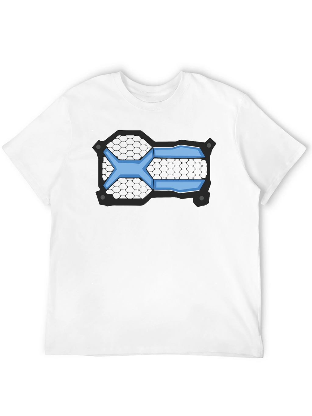 Geometric Blue Graphic T-Shirt