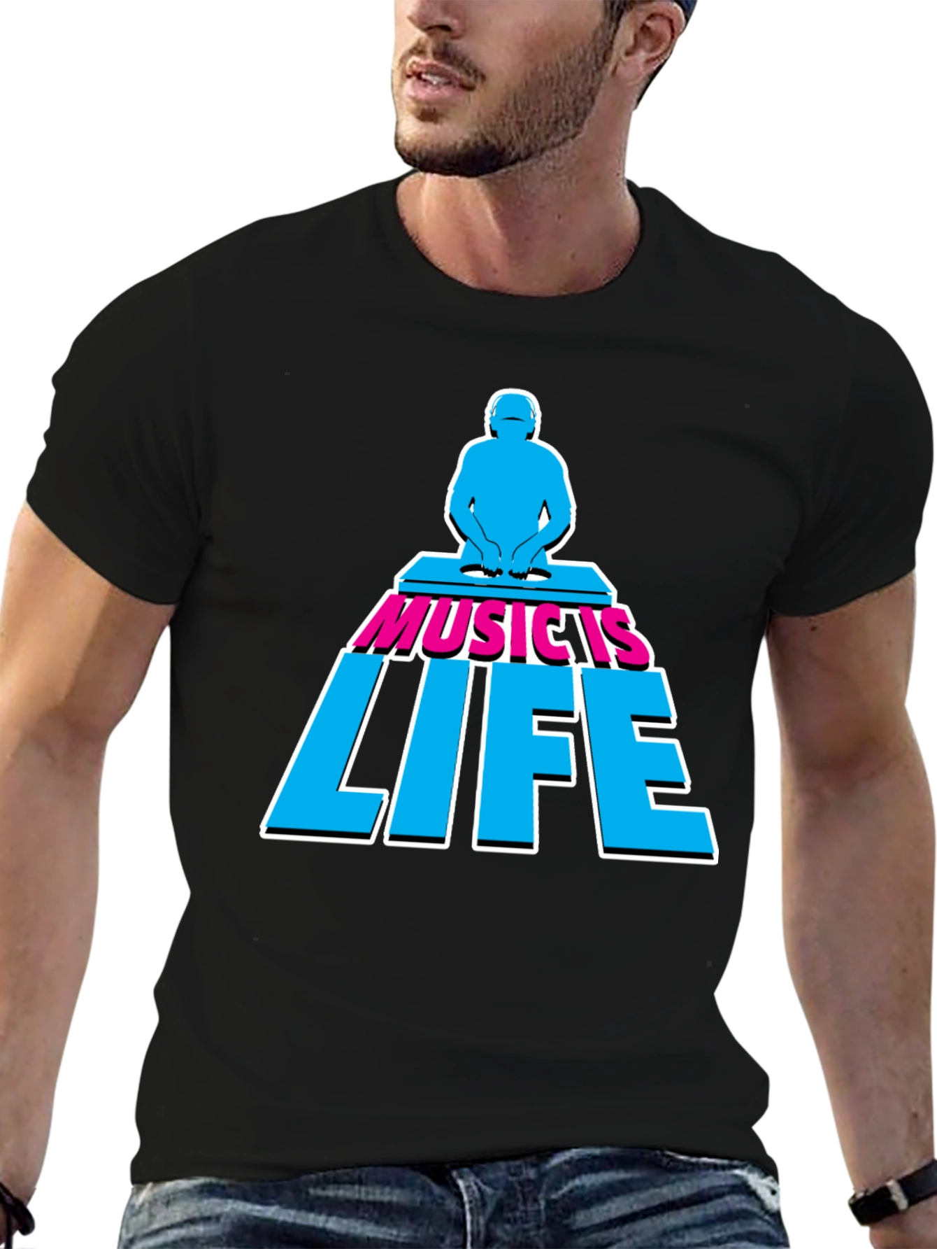 Music is Life Graphic Tee