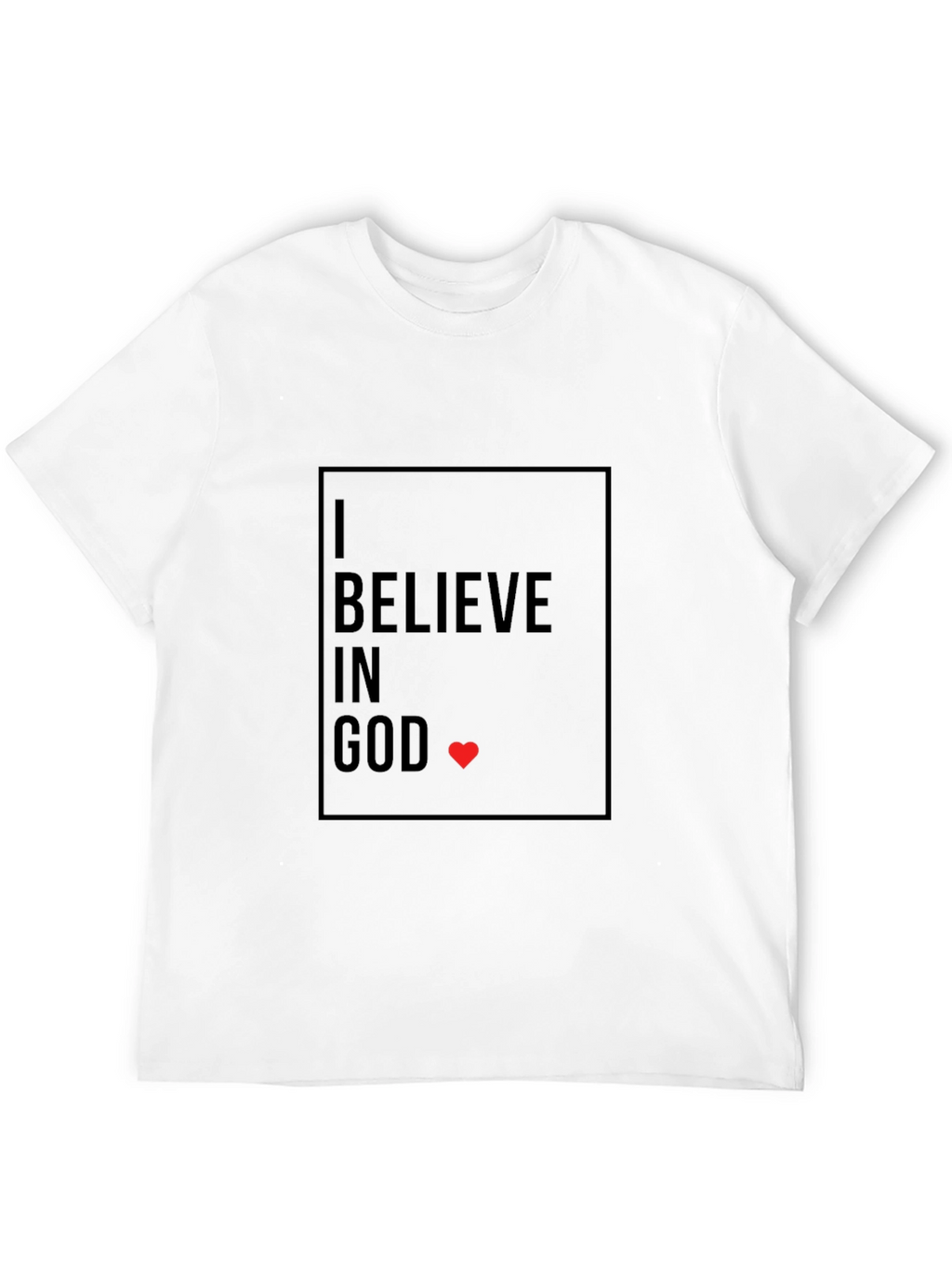I Believe in God T-Shirt - Black Graphic Print