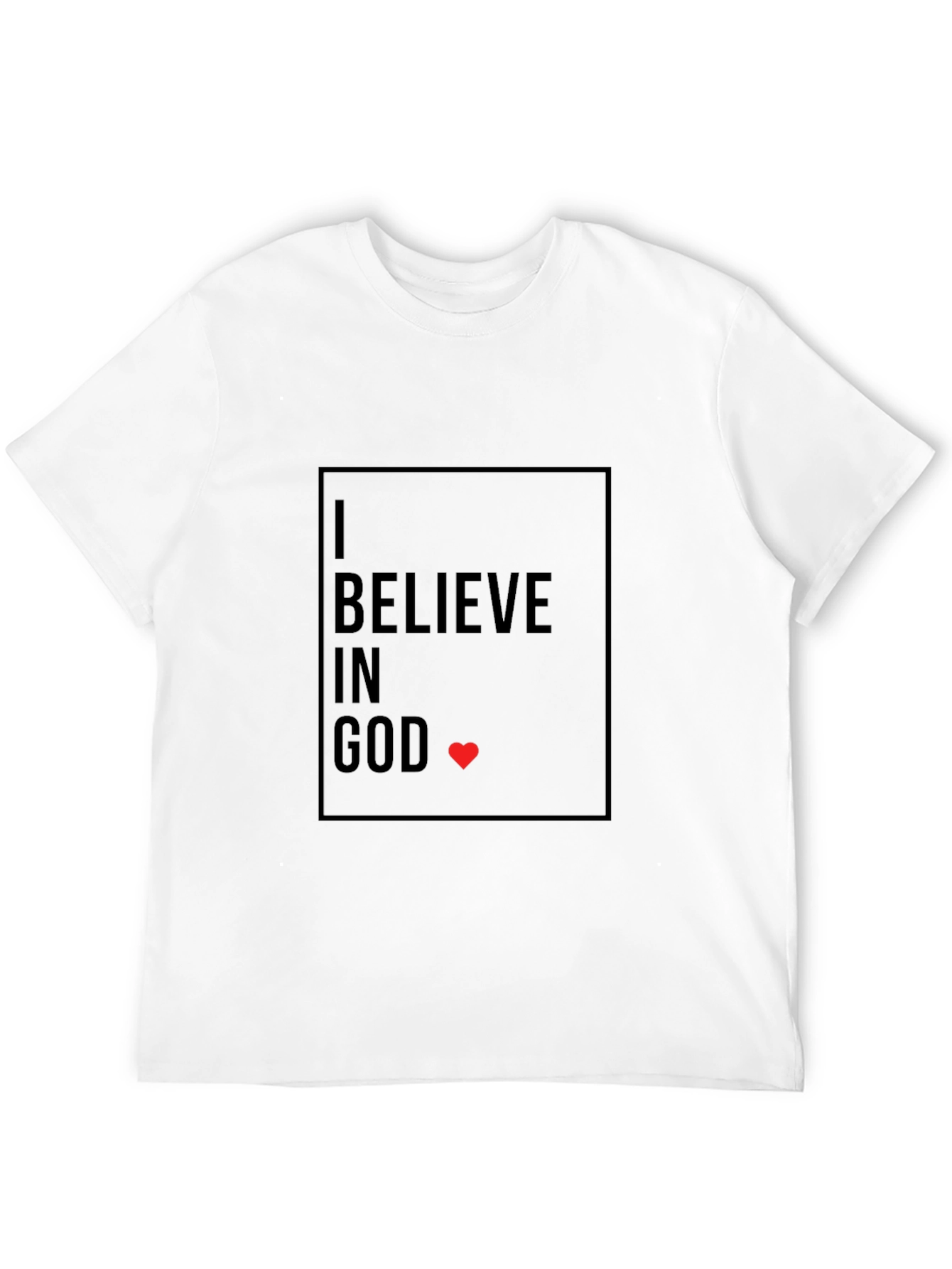 I Believe in God T-Shirt - Black Graphic Print