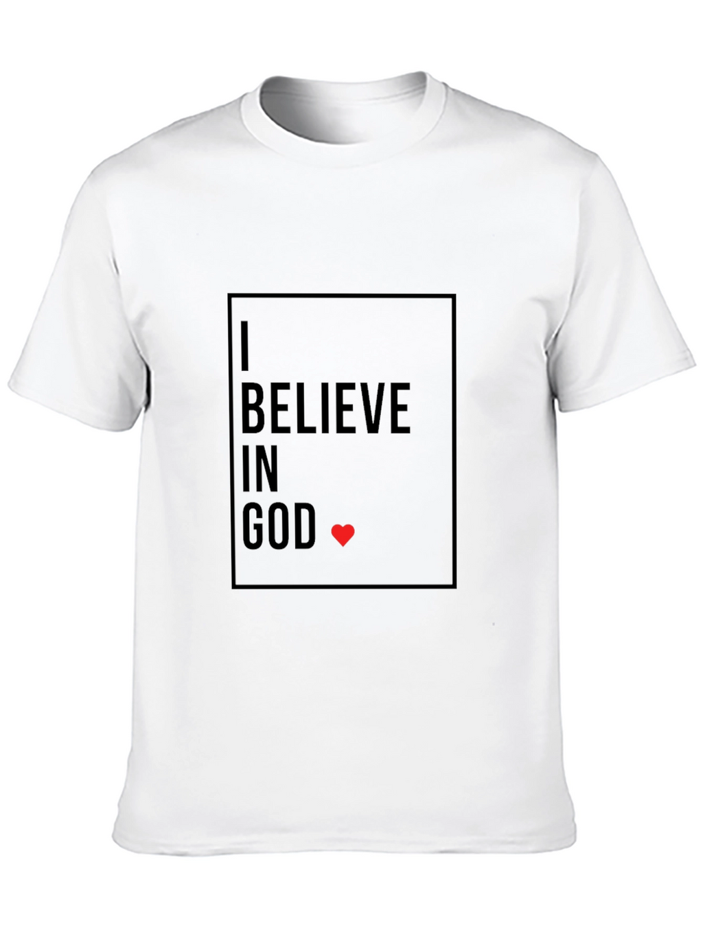 I Believe in God T-Shirt - Black Graphic Print