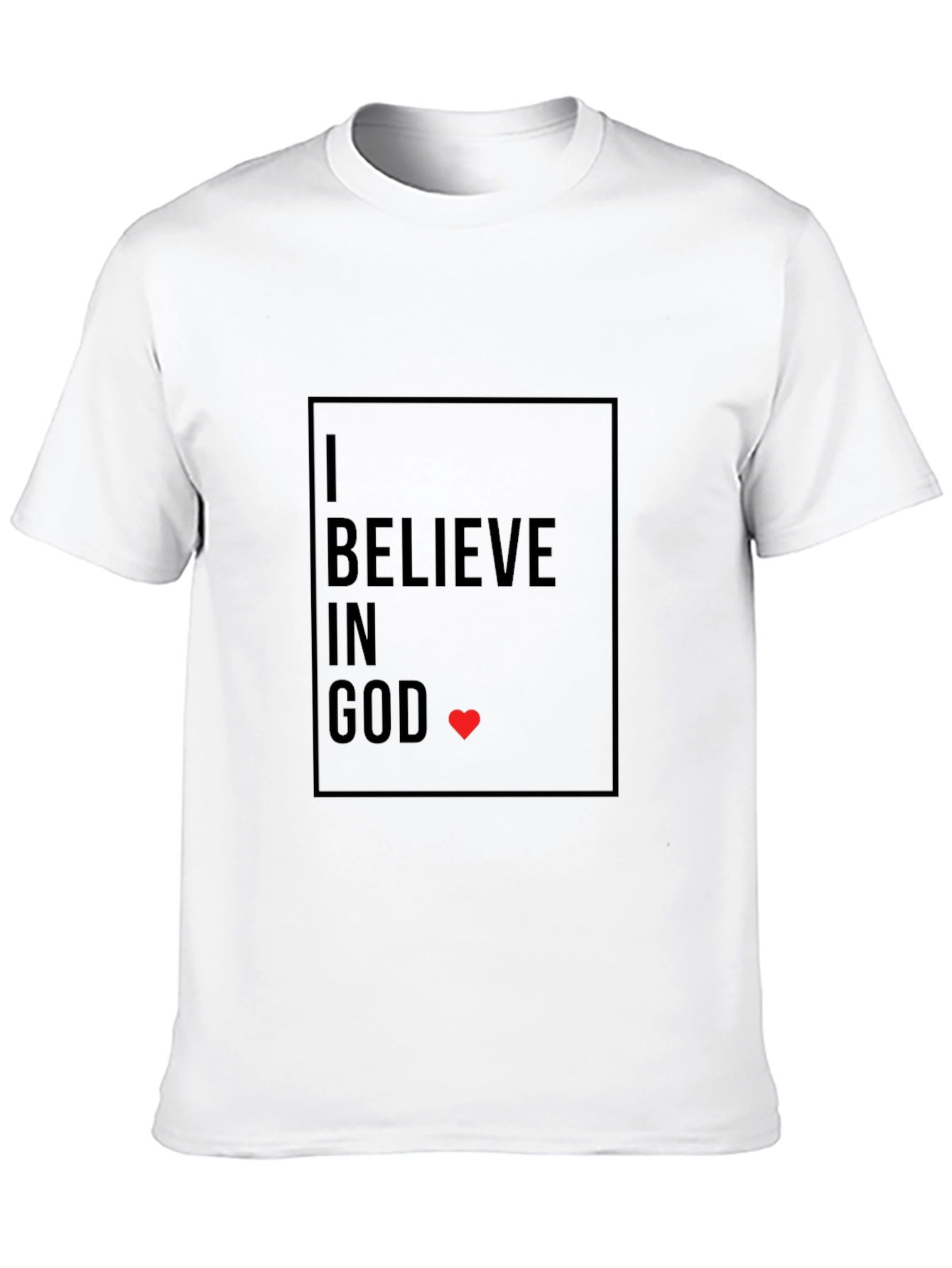 I Believe in God T-Shirt - Black Graphic Print