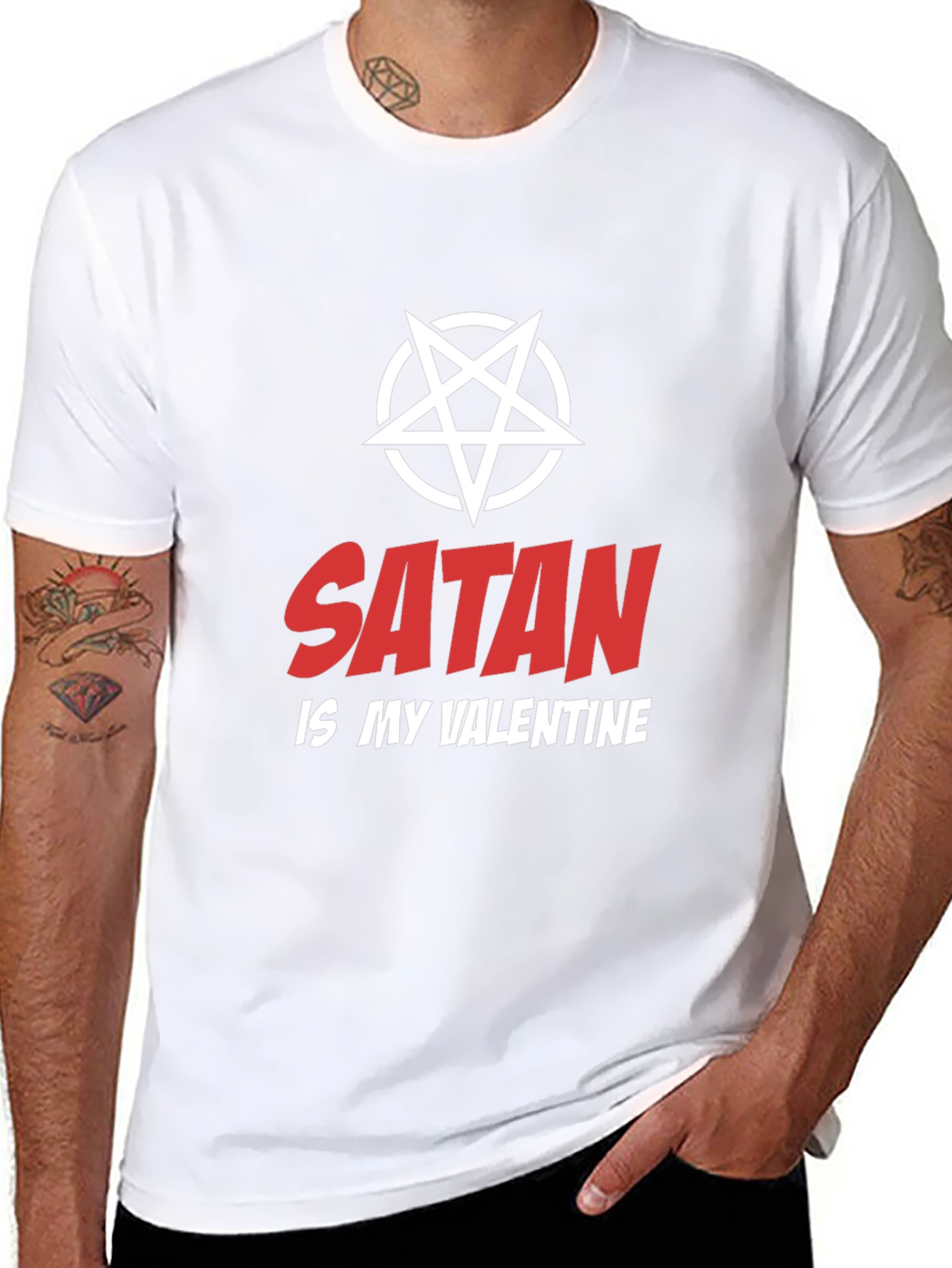 Satan is My Valentine T-Shirt - Dark Humor Graphic Tee