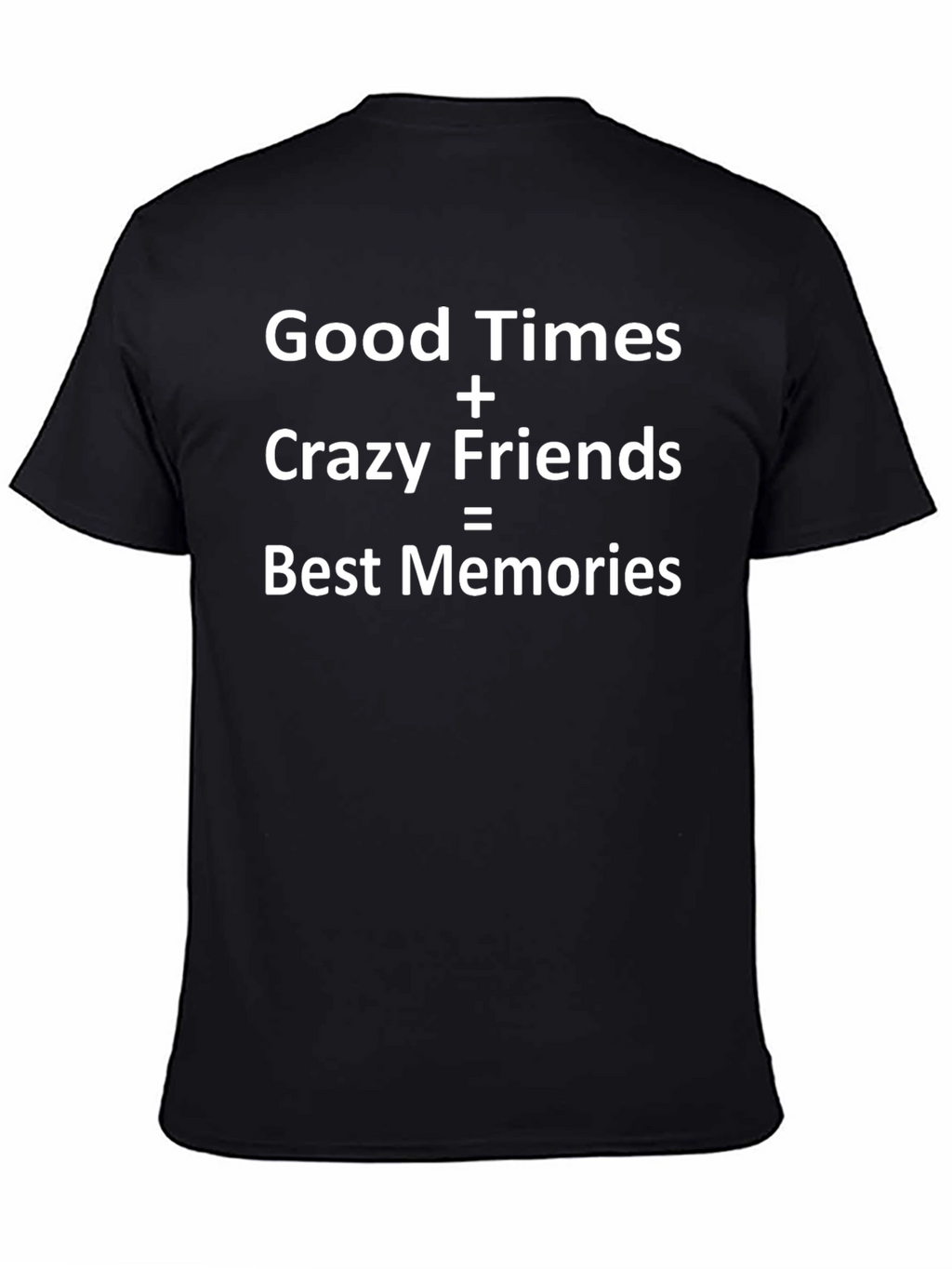 Good Times Crazy Friends Black Graphic Tee