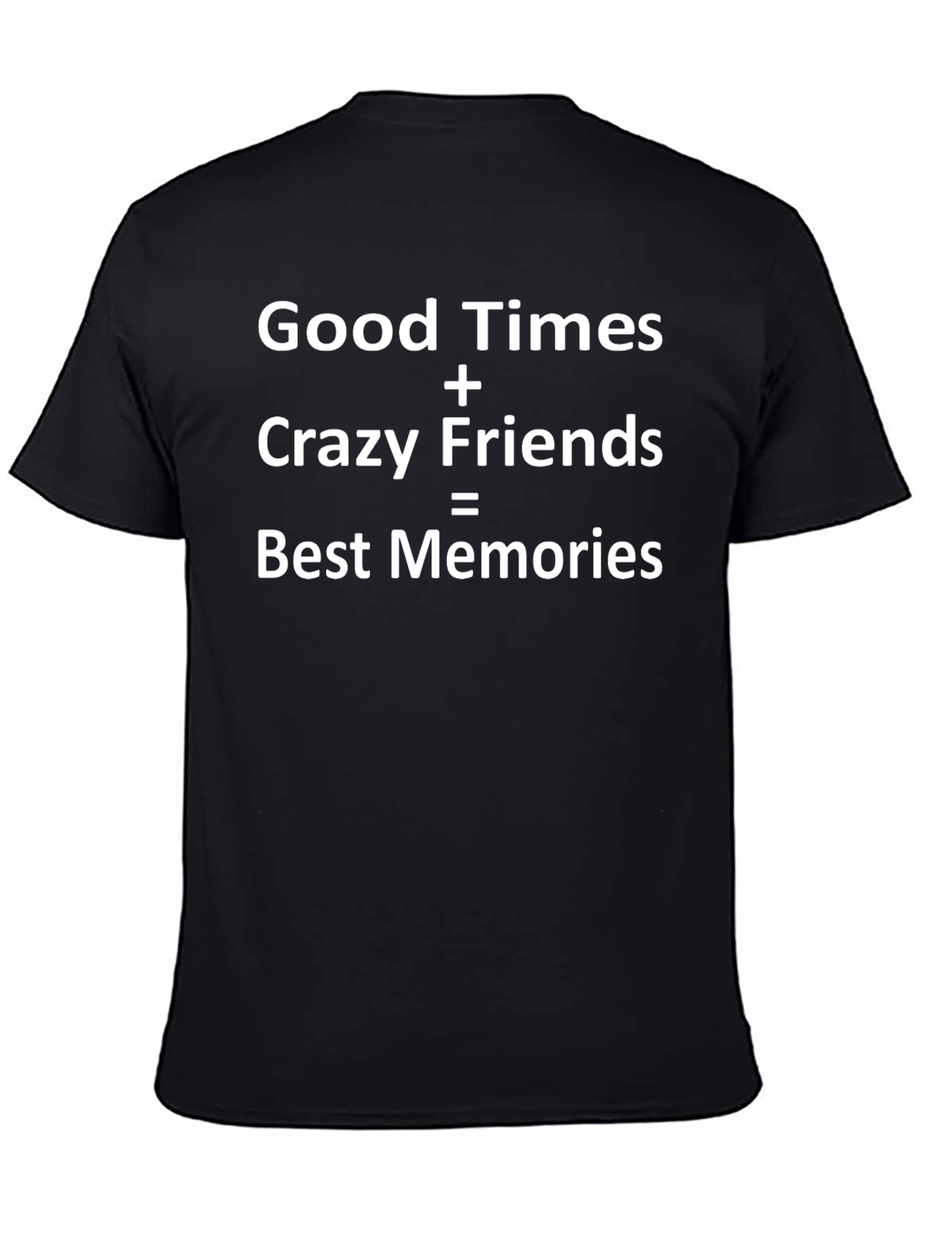 Good Times Crazy Friends Black Graphic Tee