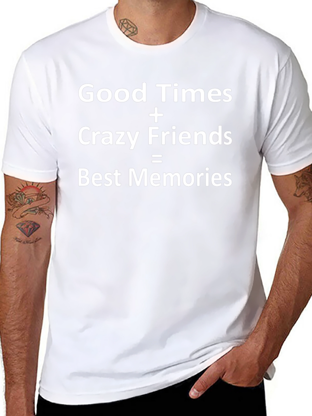 Good Times Crazy Friends Black Graphic Tee