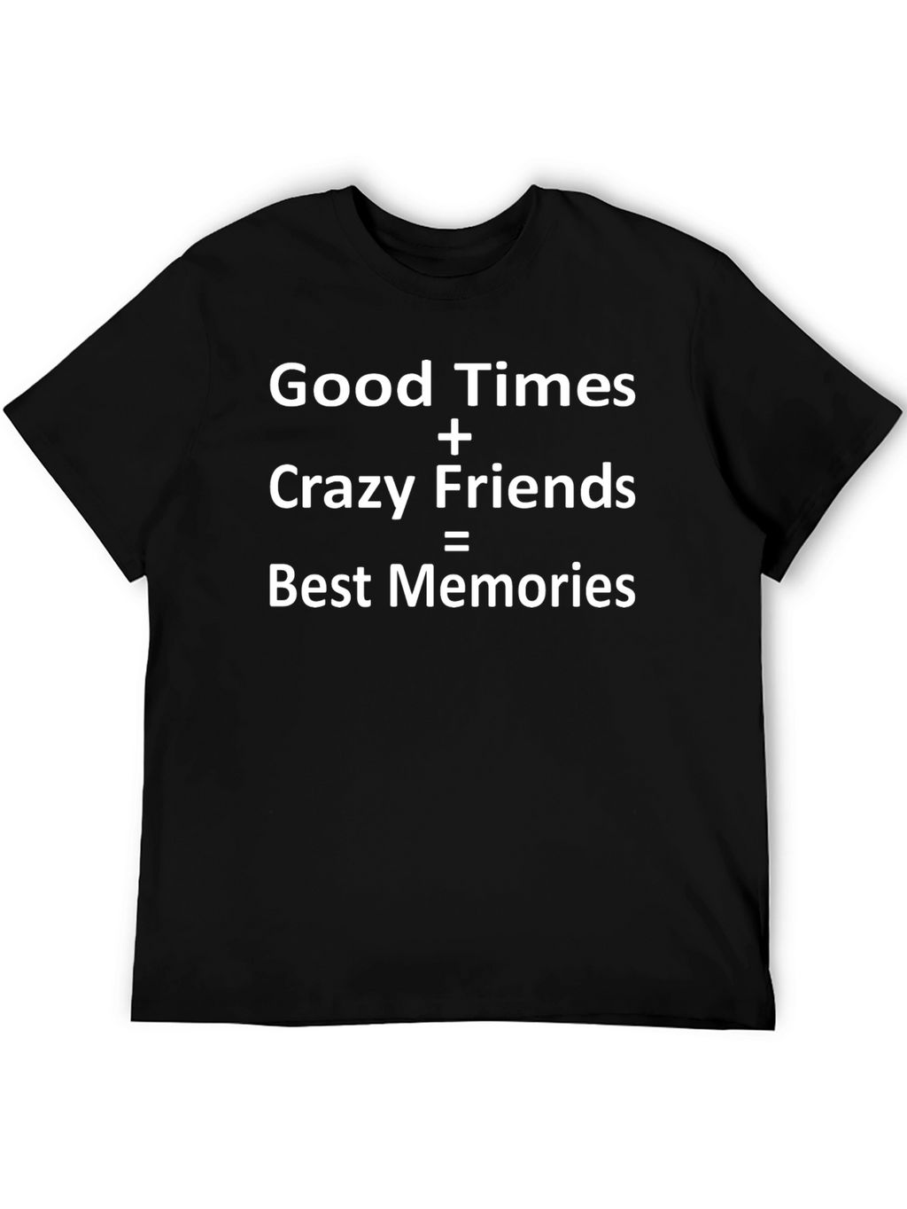 Good Times Crazy Friends Black Graphic Tee