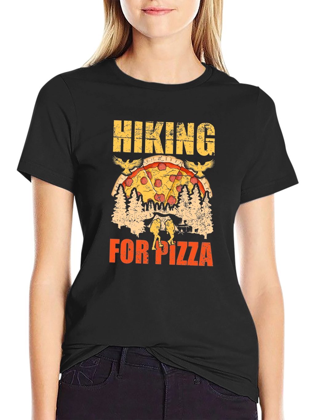 Hiking for Pizza Graphic Tee - Unisex
