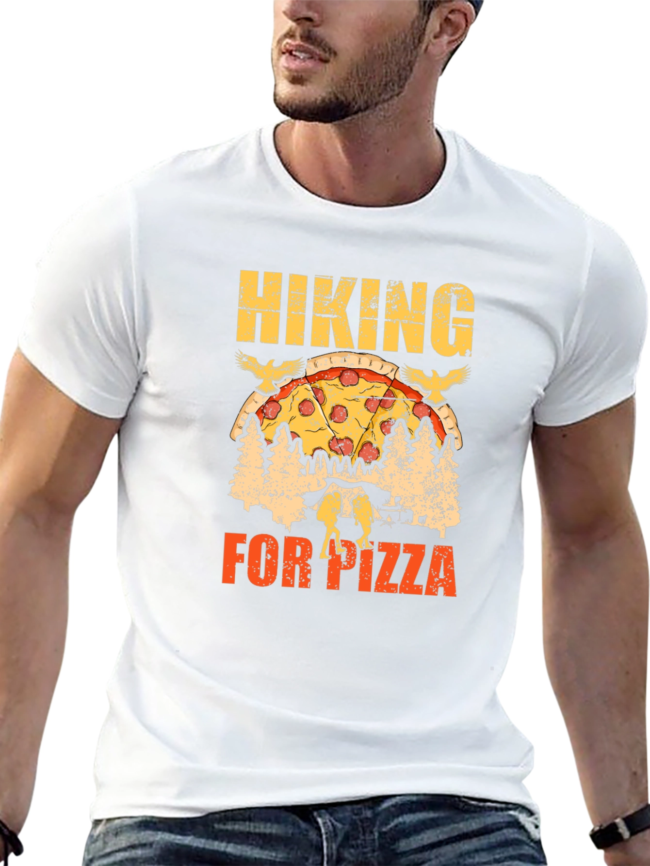 Hiking for Pizza Graphic Tee - Unisex