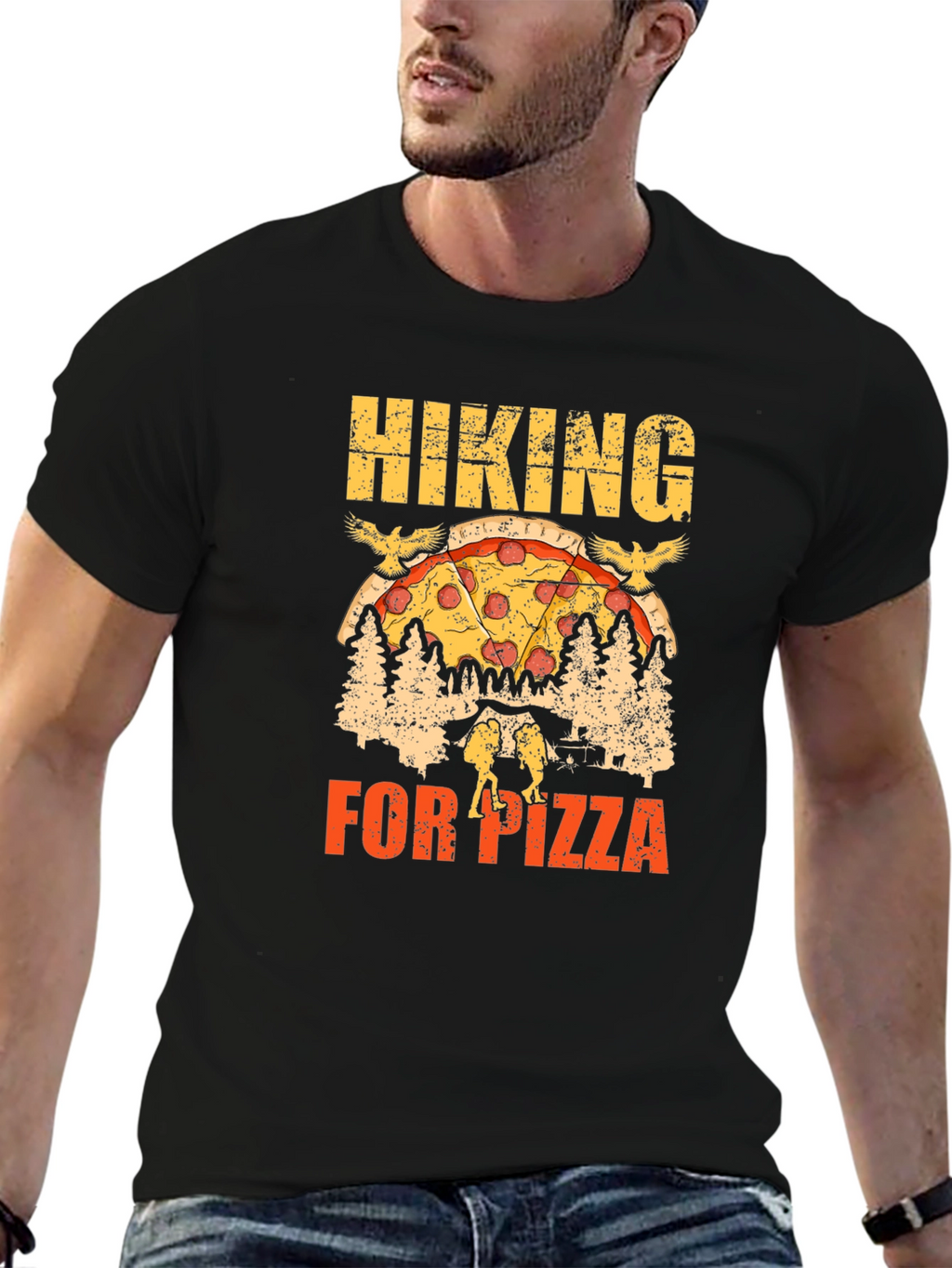 Hiking for Pizza Graphic Tee - Unisex