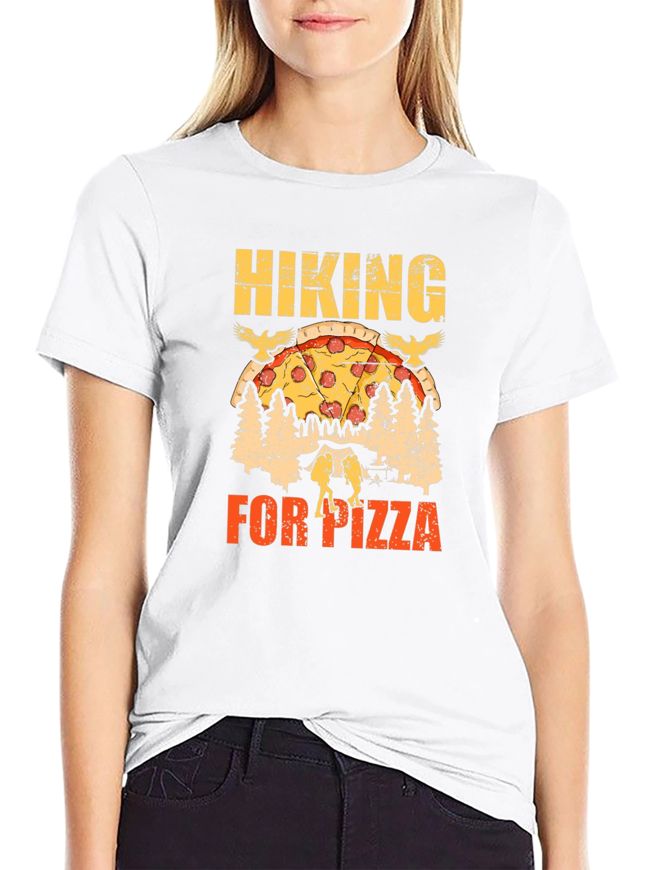 Hiking for Pizza Graphic Tee - Unisex