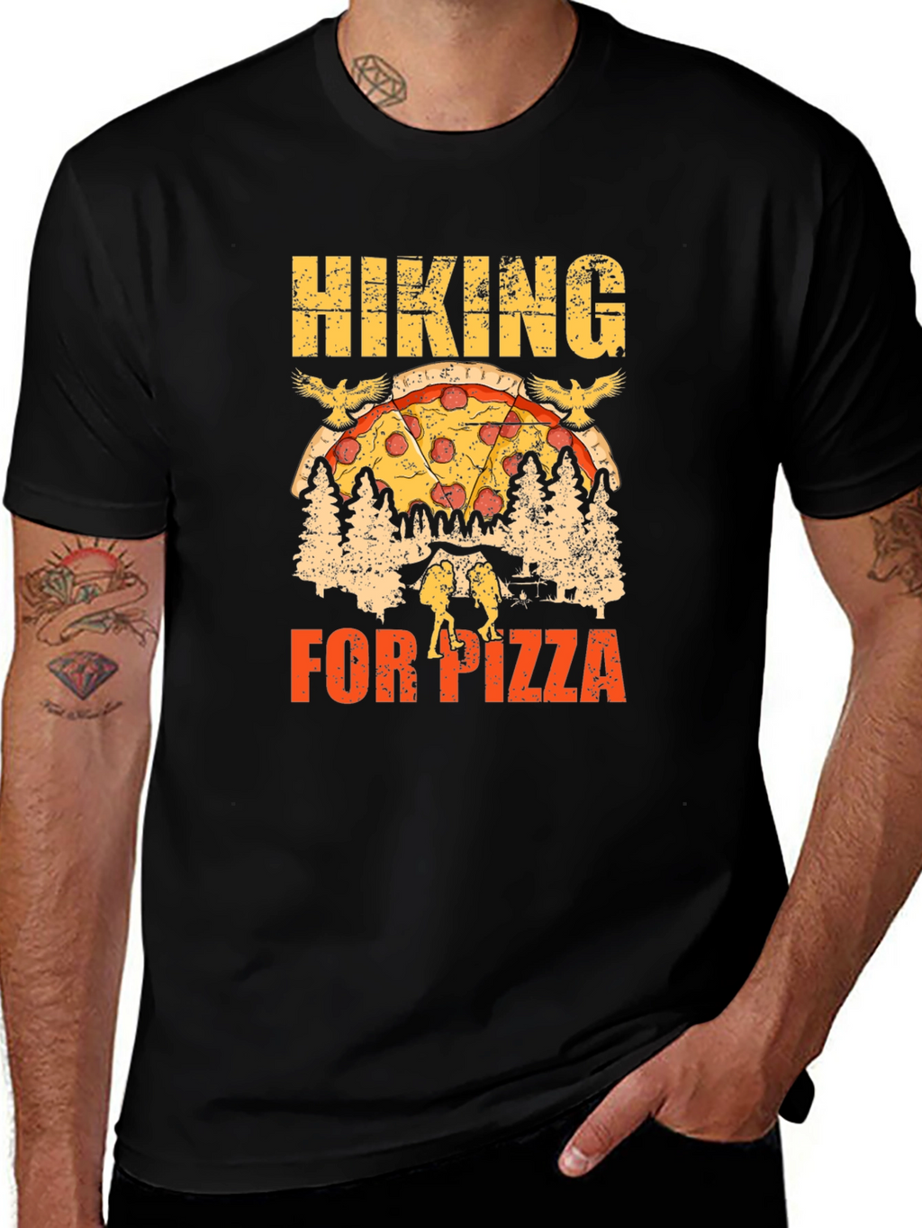Hiking for Pizza Graphic Tee - Unisex