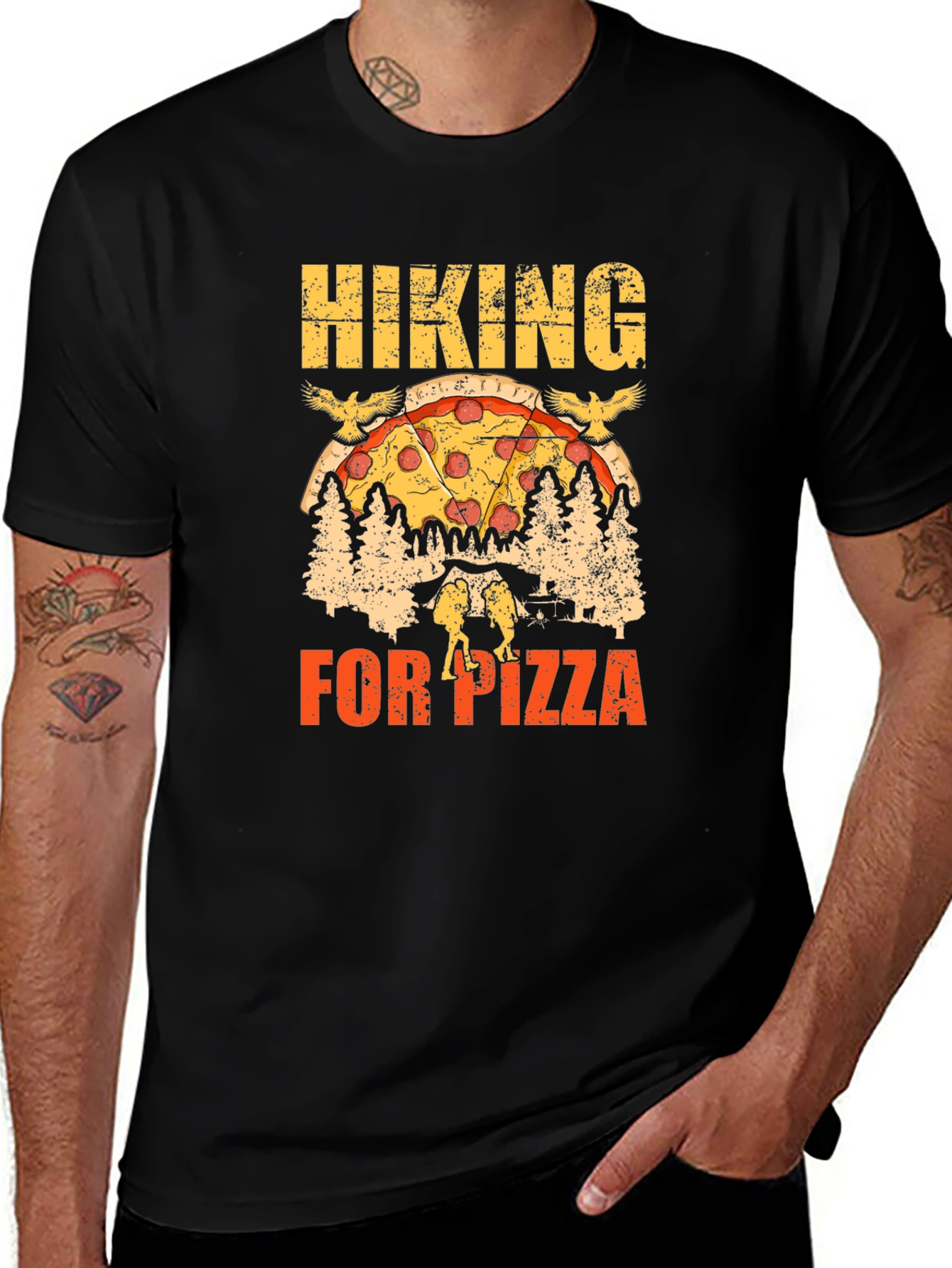 Hiking for Pizza Graphic Tee - Unisex