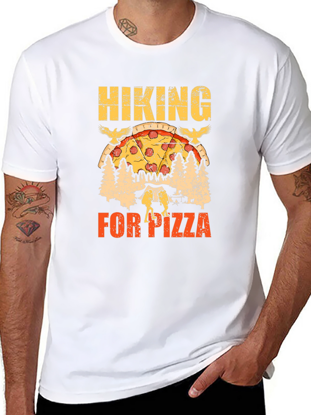 Hiking for Pizza Graphic Tee - Unisex